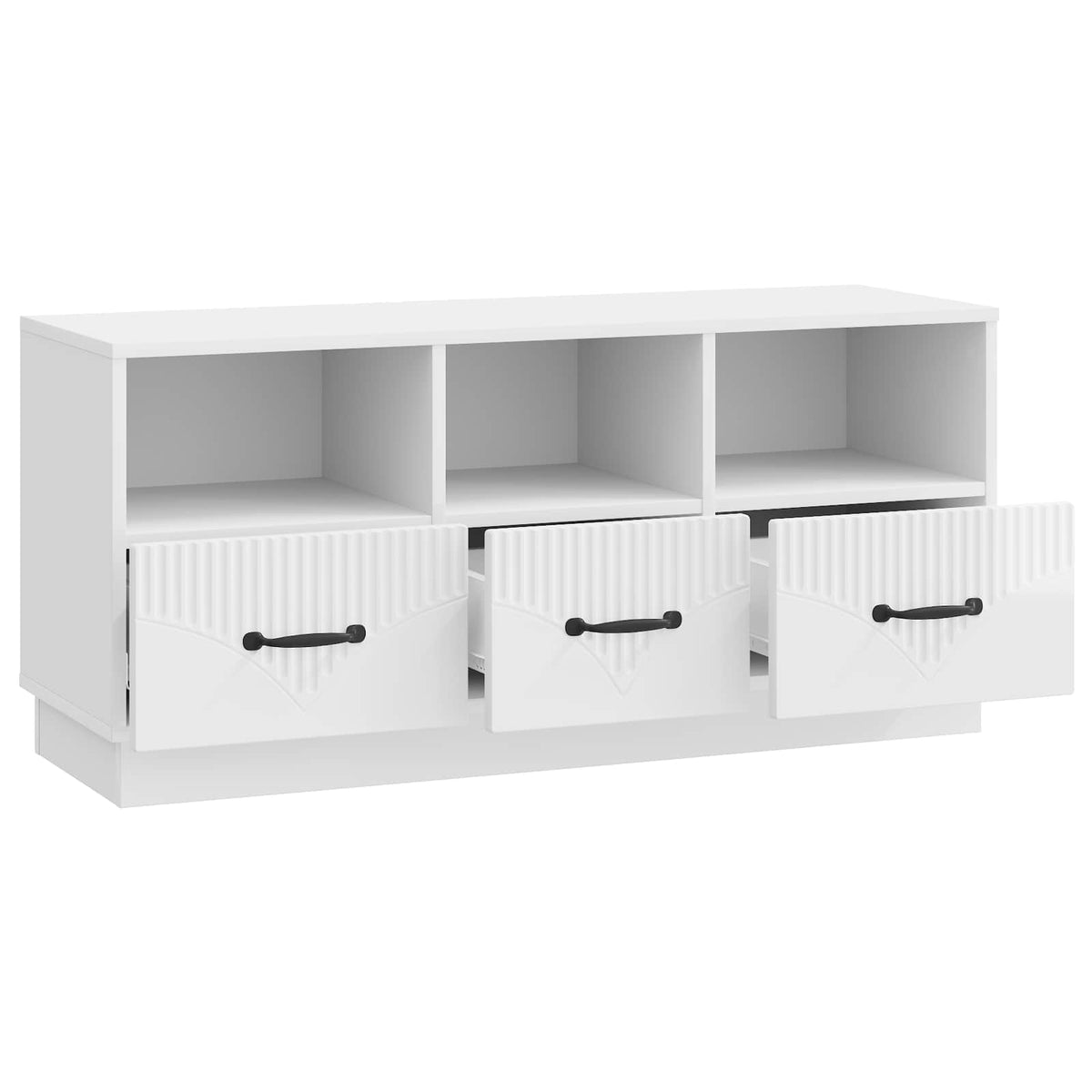 TV-Schränk Hochglanz Weiß 102 x 34,5 x 47 cm Holzwerkstoff