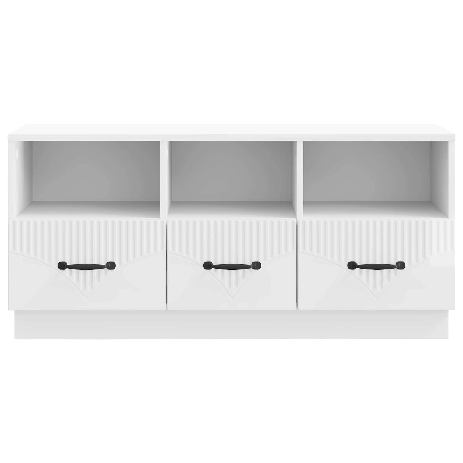 TV-Schränk Hochglanz Weiß 102 x 34,5 x 47 cm Holzwerkstoff