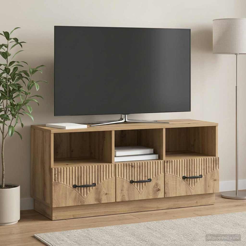 TV-Schränk 102 x 34,5 x 47 cm Artisan-Eiche Holzwerkstoff