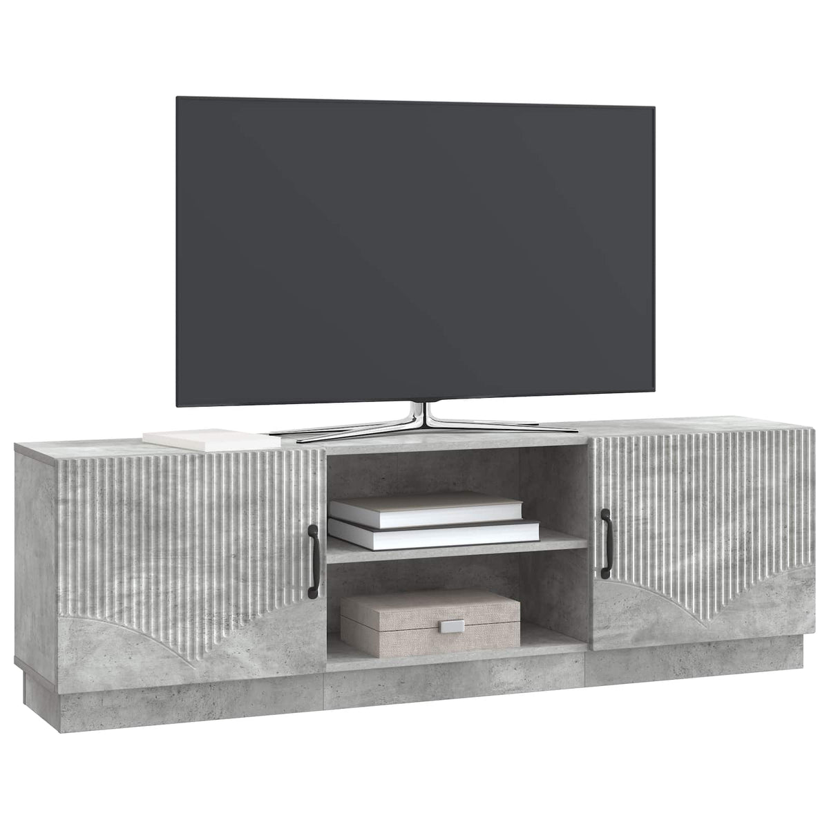 TV-Schränk Betongrau 150 x 31 x 47 cm Holzwerkstoff