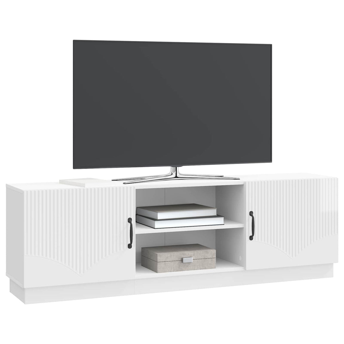 TV-Schränk Hochglanz Weiß 150 x 31 x 47 cm Holzwerkstoff