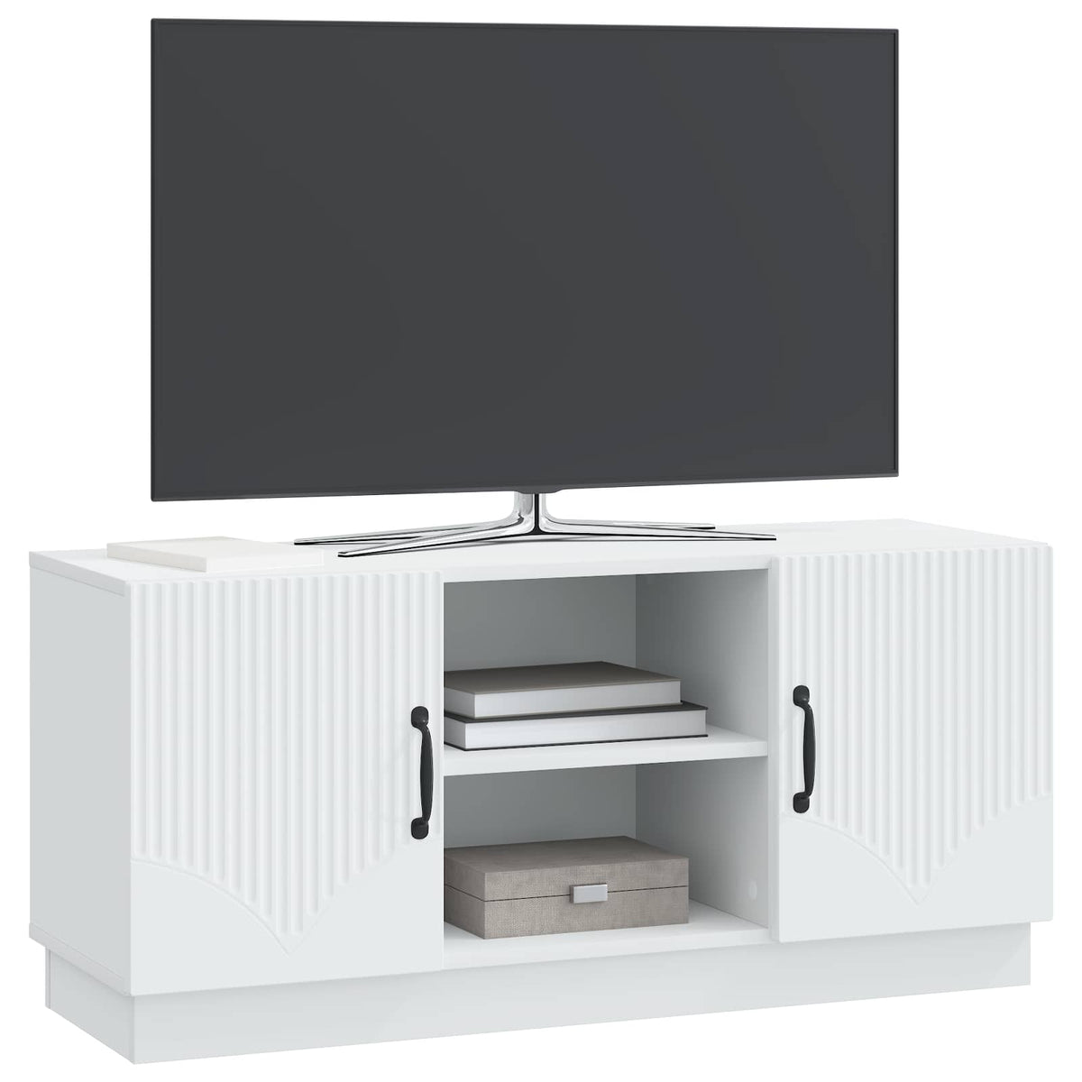 TV-Schränk Weiß 102 x 34,5 x 47 cm Holzwerkstoff
