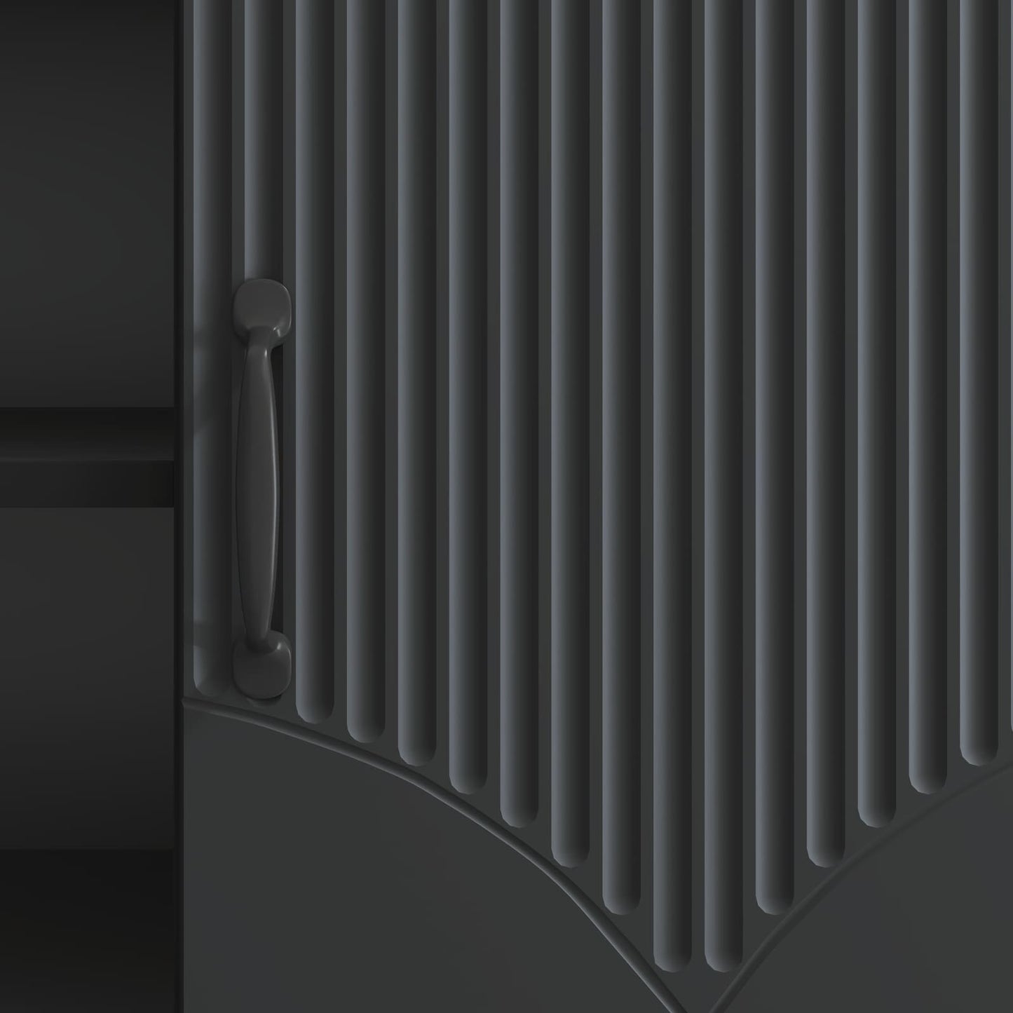TV-Schränk 102 x 34,5 x 47 cm Schwarz Holzwerkstoff
