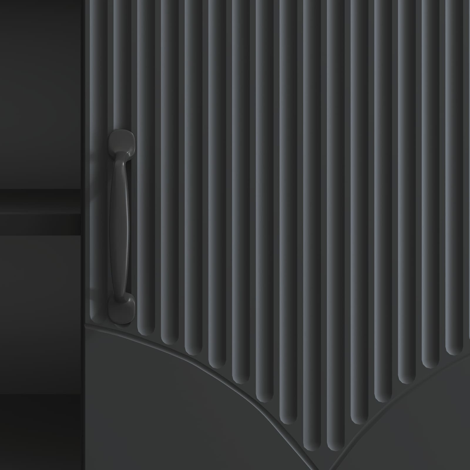 TV-Schränk 102 x 34,5 x 47 cm Schwarz Holzwerkstoff