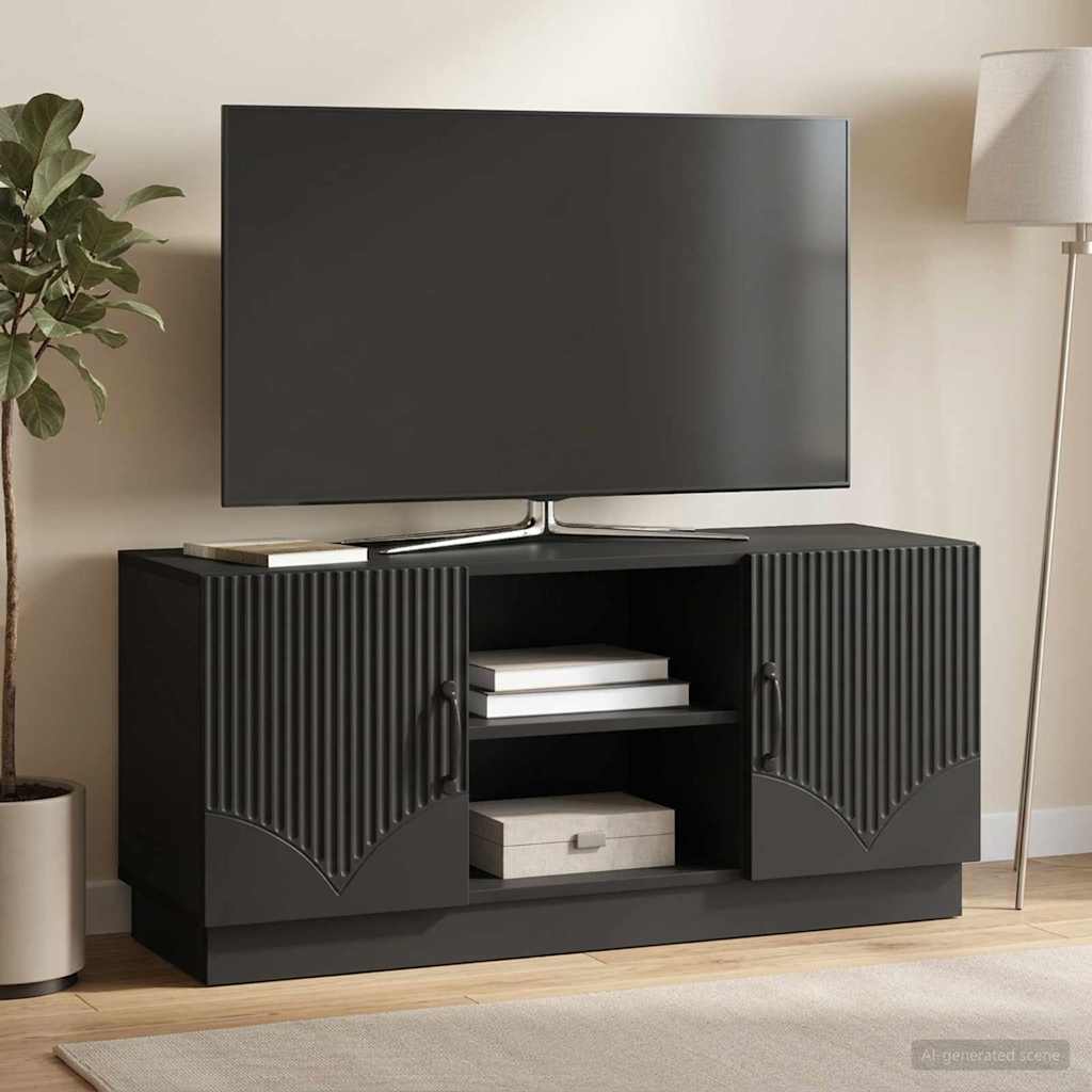 TV-Schränk 102 x 34,5 x 47 cm Schwarz Holzwerkstoff