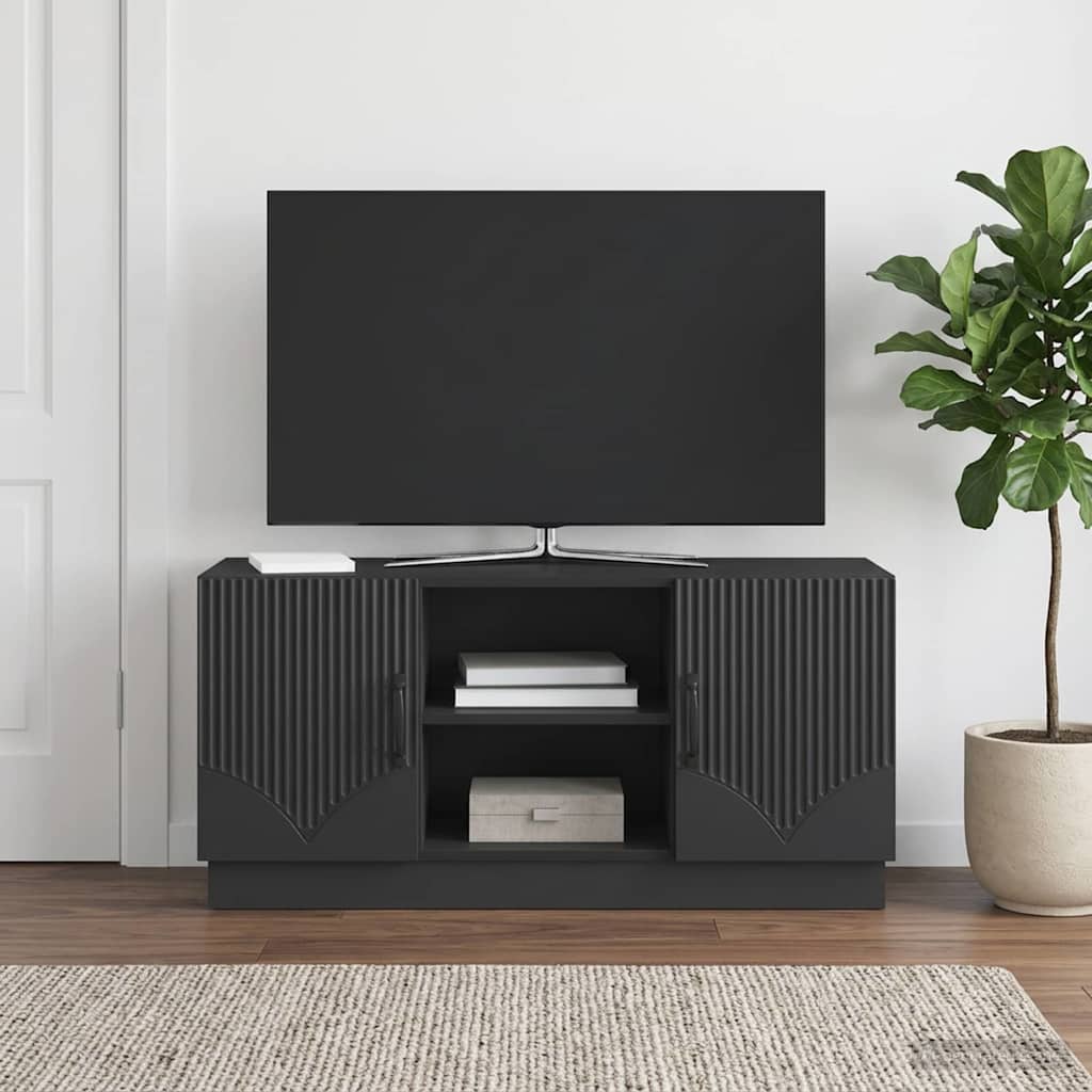 TV-Schränk 102 x 34,5 x 47 cm Schwarz Holzwerkstoff