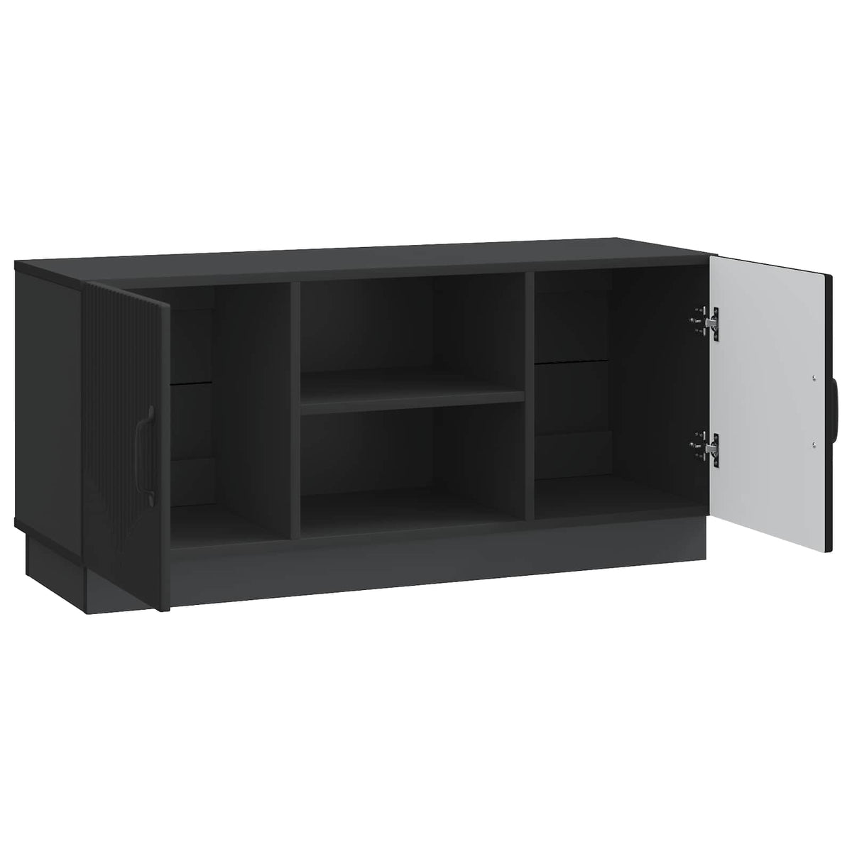 TV-Schränk 102 x 34,5 x 47 cm Schwarz Holzwerkstoff