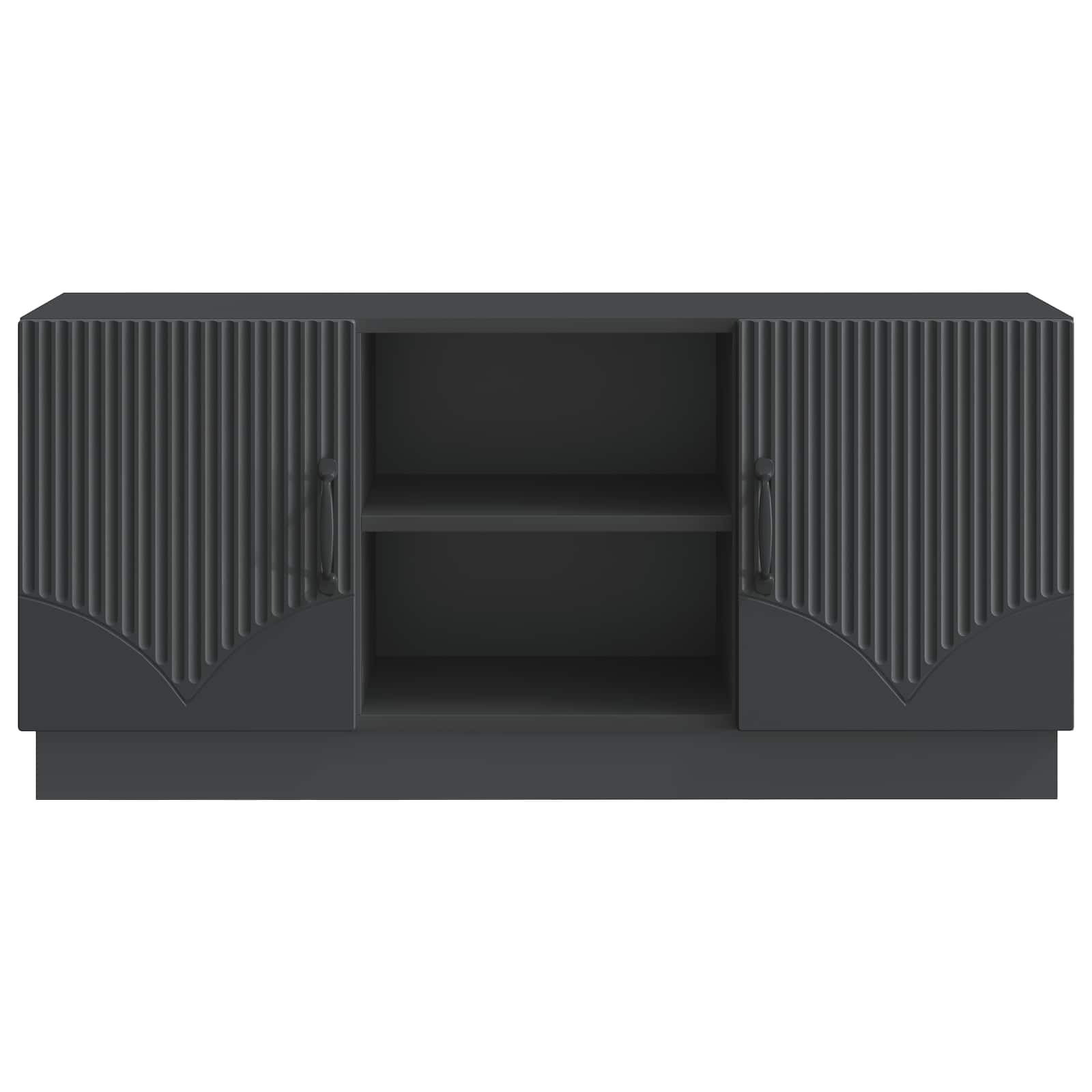 TV-Schränk 102 x 34,5 x 47 cm Schwarz Holzwerkstoff