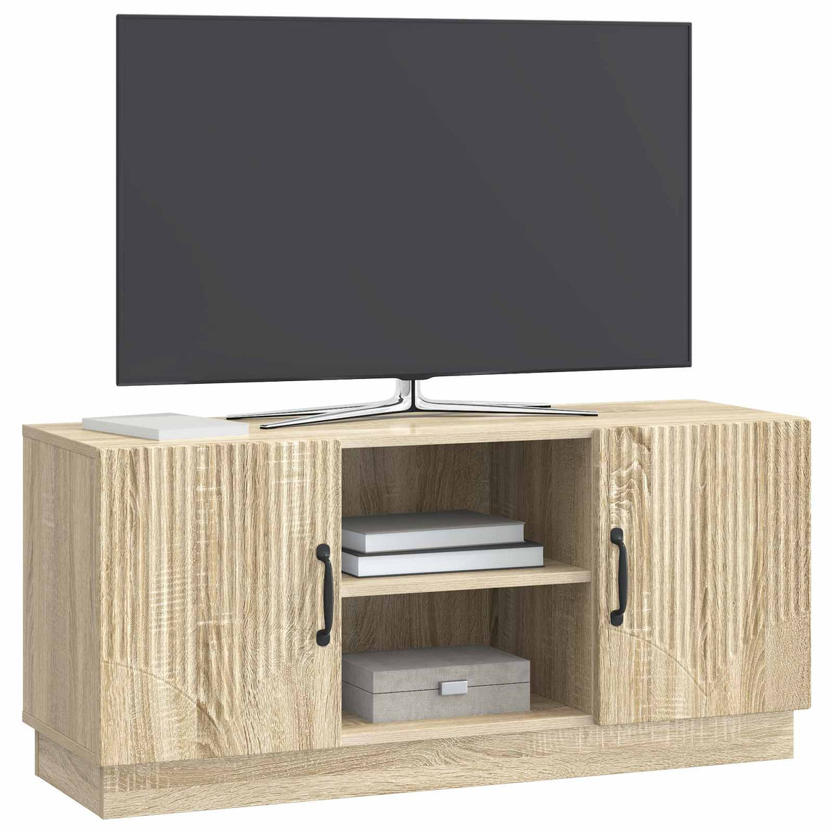 TV-Schränk 102 x 34,5 x 47 cm Sonoma-Eiche Holzwerkstoff