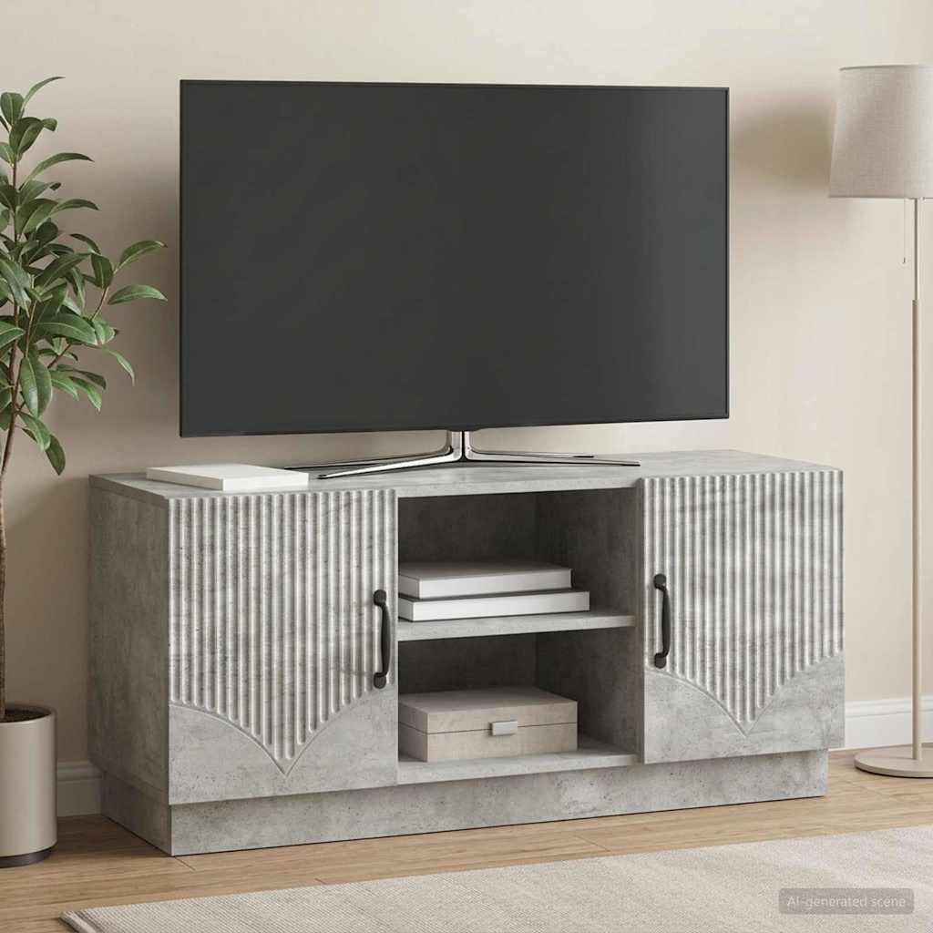 TV-Schränk 102 x 34,5 x 47 cm Betongrau Holzwerkstoff