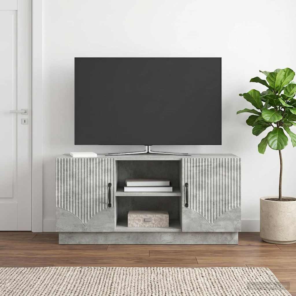 TV-Schränk 102 x 34,5 x 47 cm Betongrau Holzwerkstoff