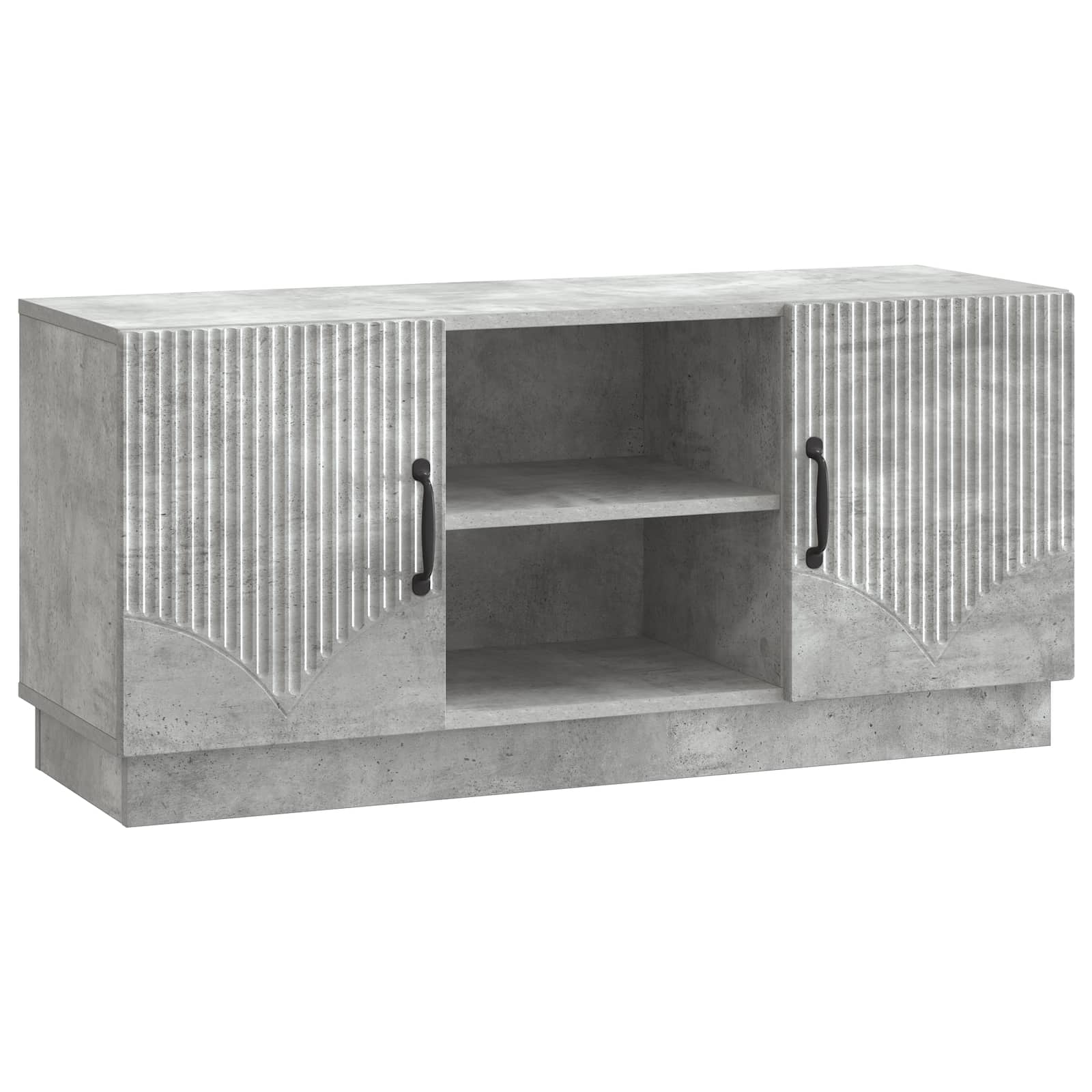 TV-Schränk 102 x 34,5 x 47 cm Betongrau Holzwerkstoff