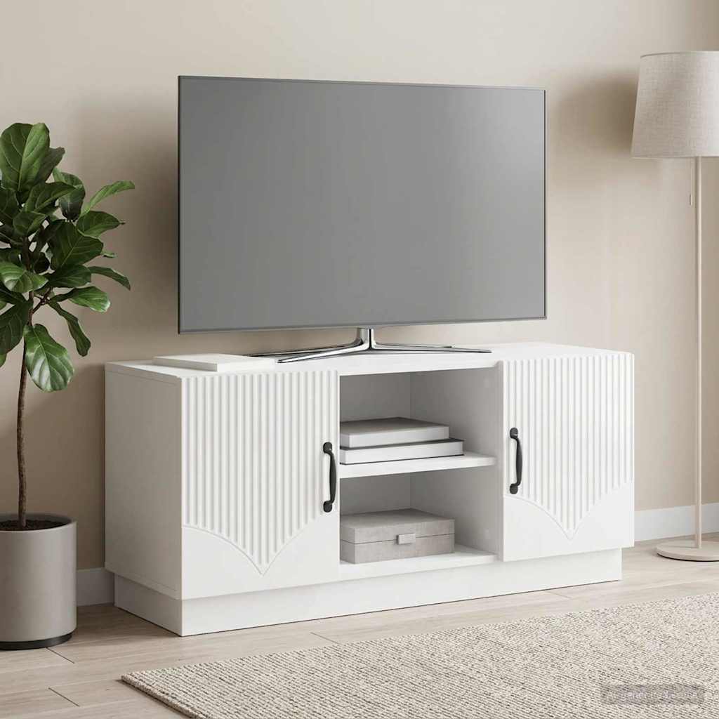 TV-Schränk 102 x 34,5 x 47 cm Hochglanz Weiß Holzwerkstoff