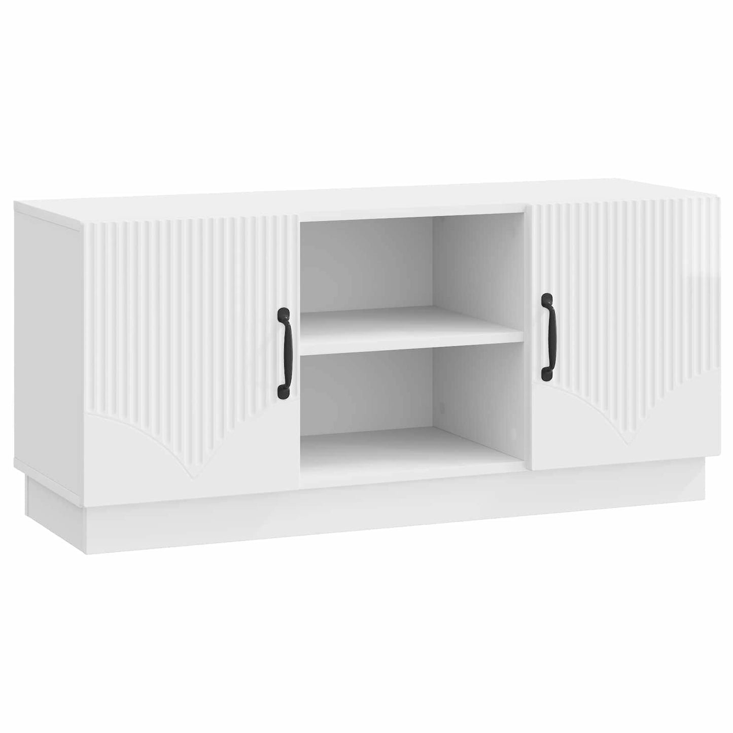 TV-Schränk 102 x 34,5 x 47 cm Hochglanz Weiß Holzwerkstoff