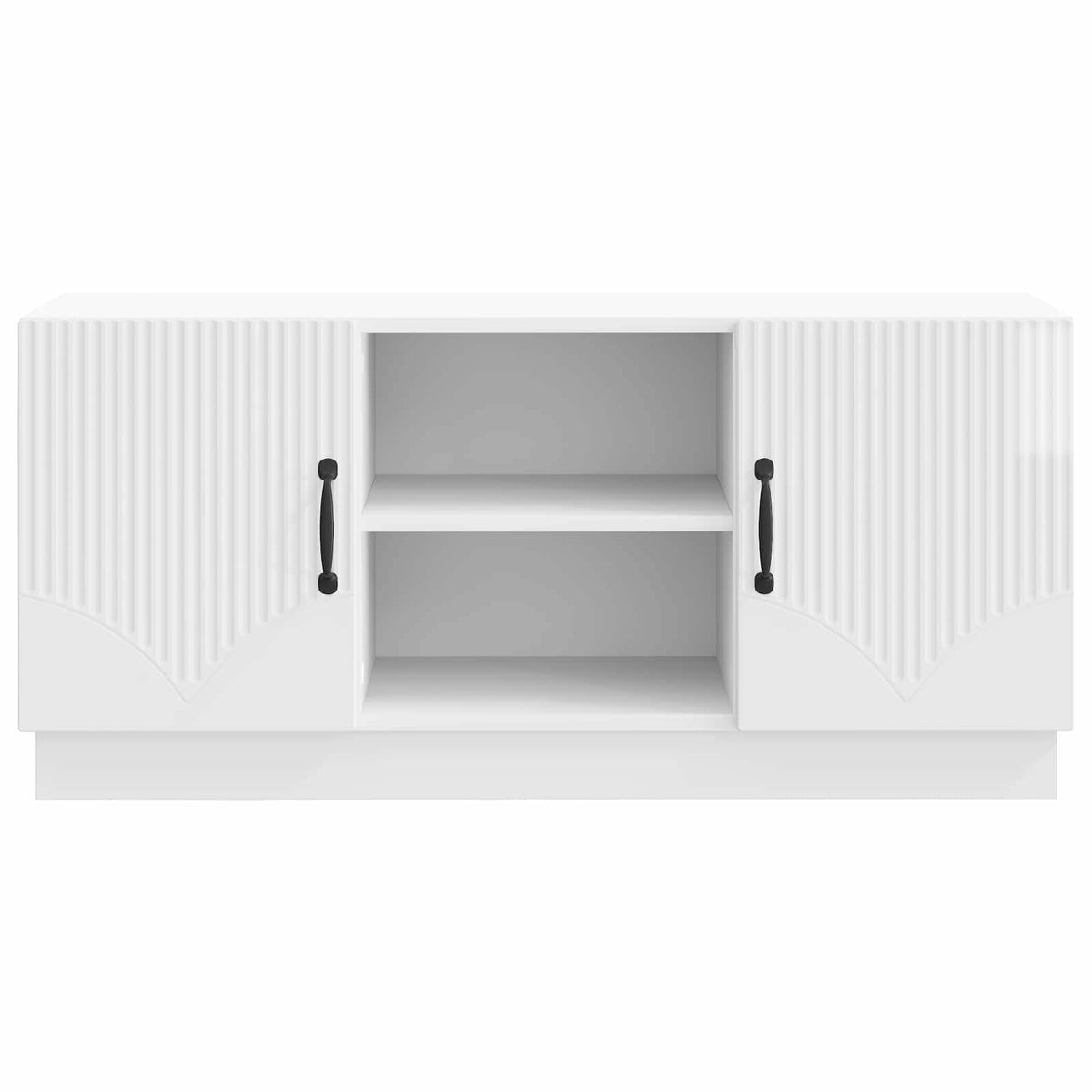 TV-Schränk 102 x 34,5 x 47 cm Hochglanz Weiß Holzwerkstoff