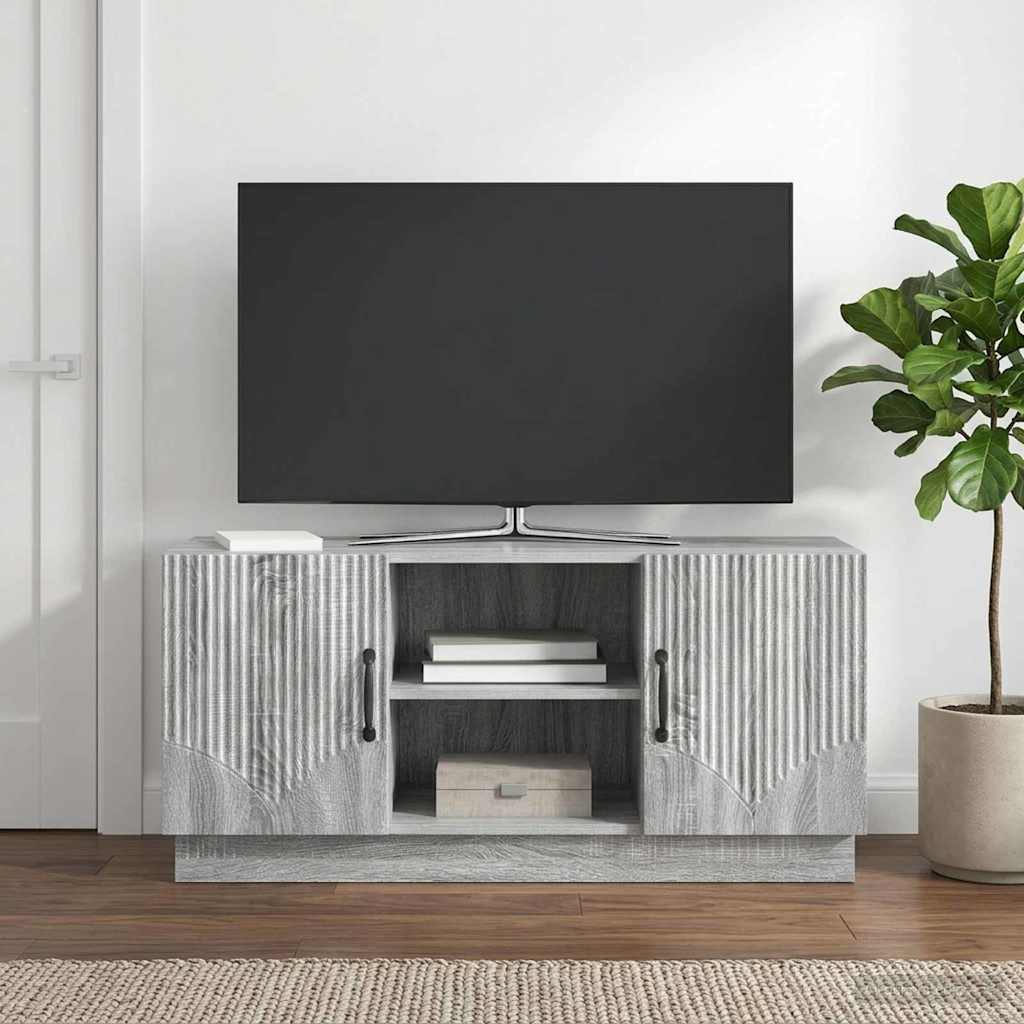 TV-Schränk 102 x 34,5 x 47 cm Sonoma-Grau Holzwerkstoff