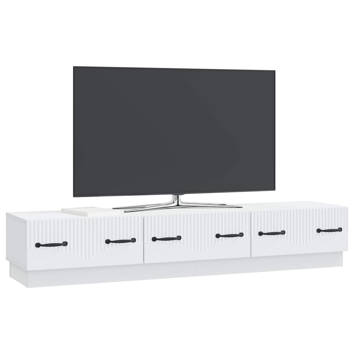 TV-Schränk mit Schubladen Weiß 147 x 34,5 x 27 cm Holzwerkstoff