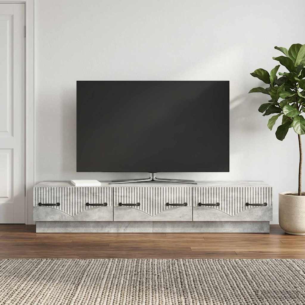 TV-Schränk Betongrau 147 x 34,5 x 27 cm Holzwerkstoff