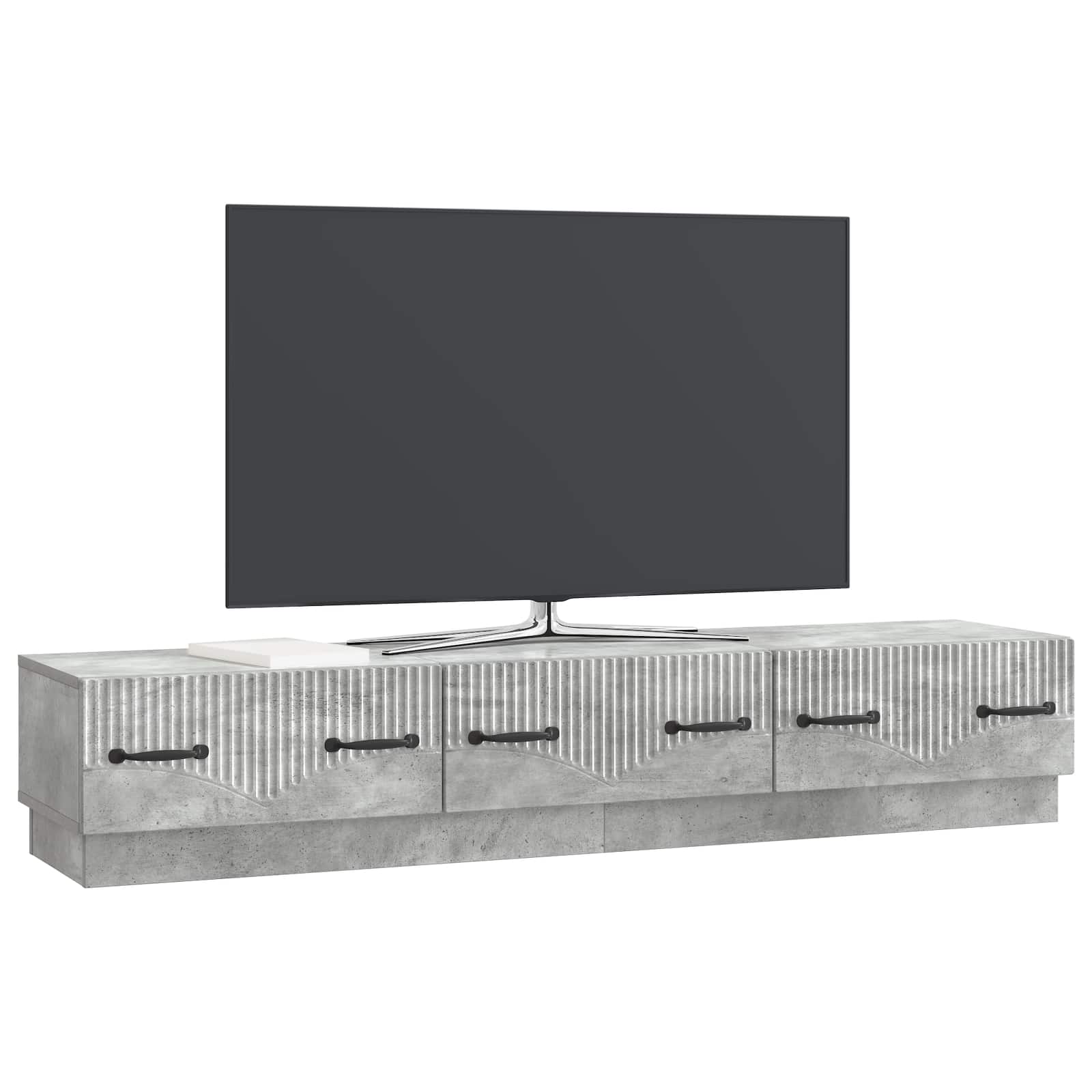 TV-Schränk Betongrau 147 x 34,5 x 27 cm Holzwerkstoff