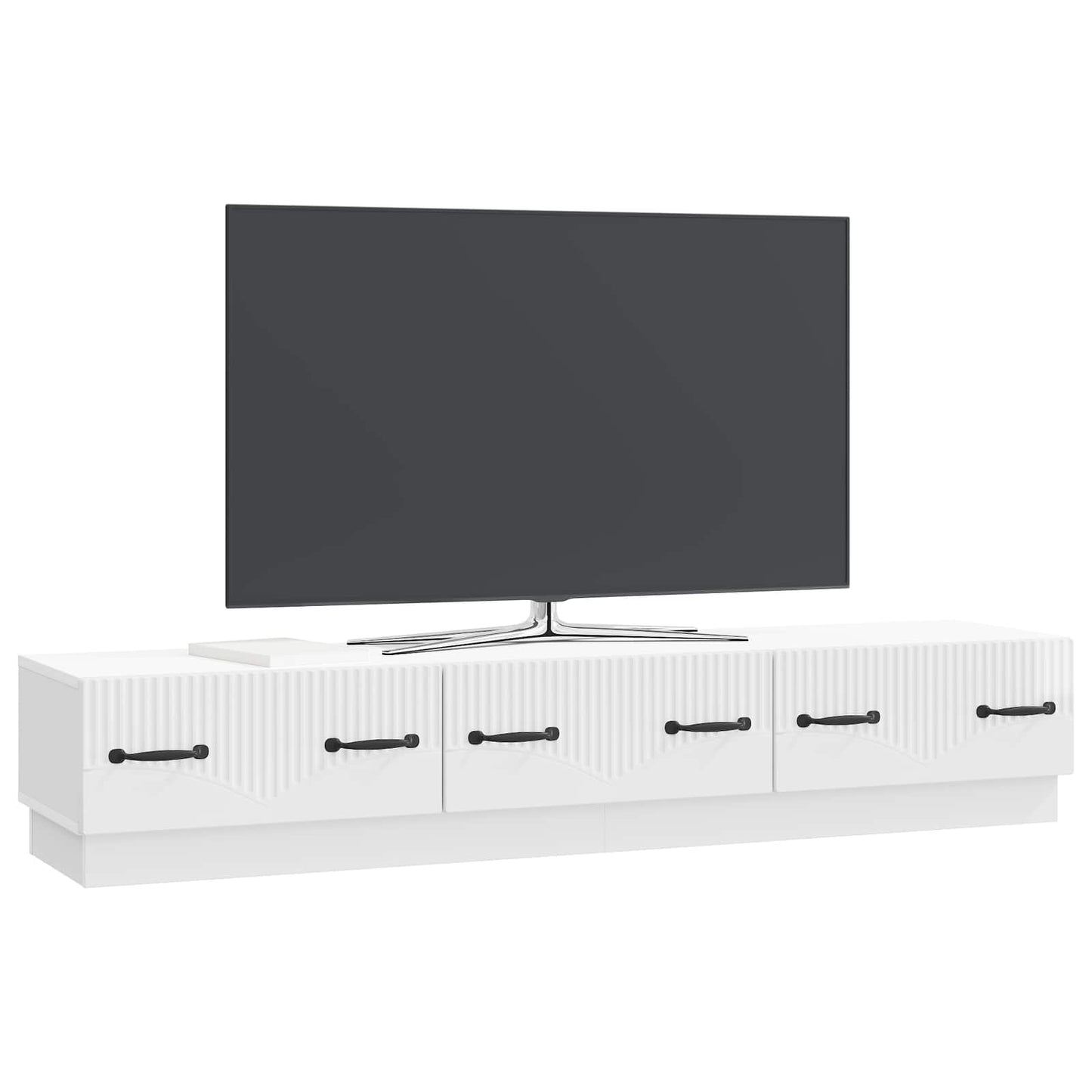 TV-Schränk Hochglanz Weiß 147 x 34,5 x 27 cm Holzwerkstoff