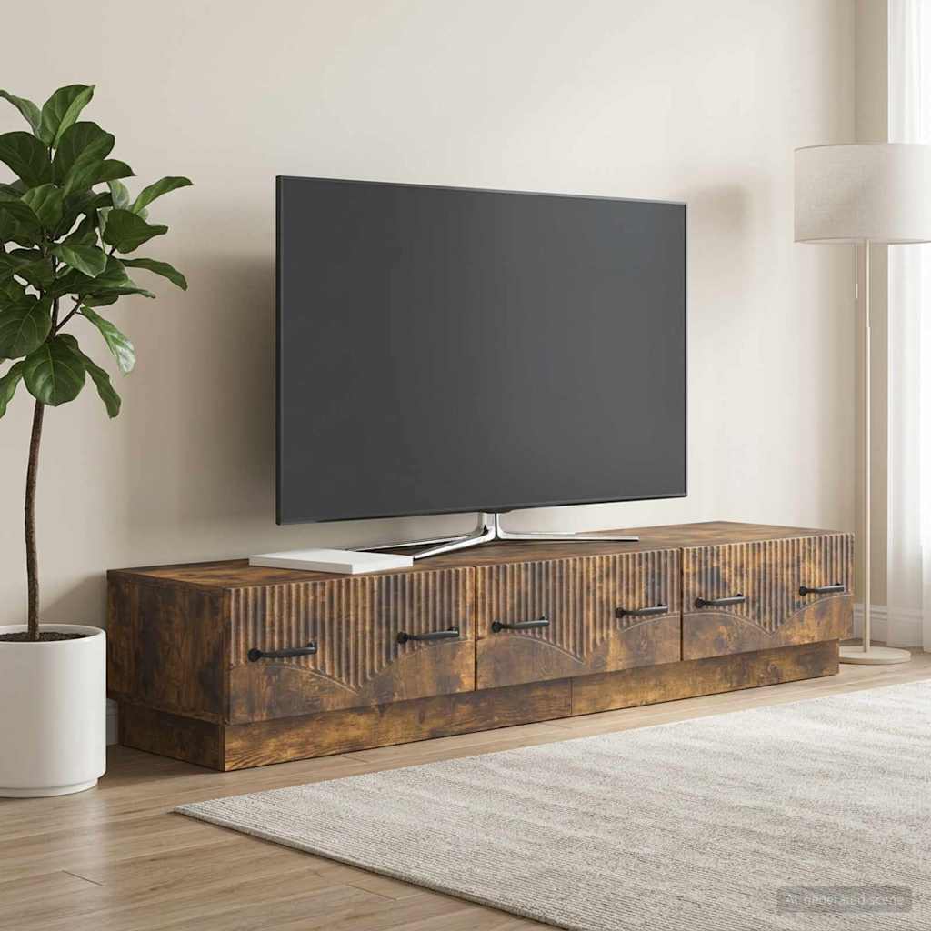 TV-Schränk Geräucherte Eiche 147 x 34,5 x 27 cm Holzwerkstoff
