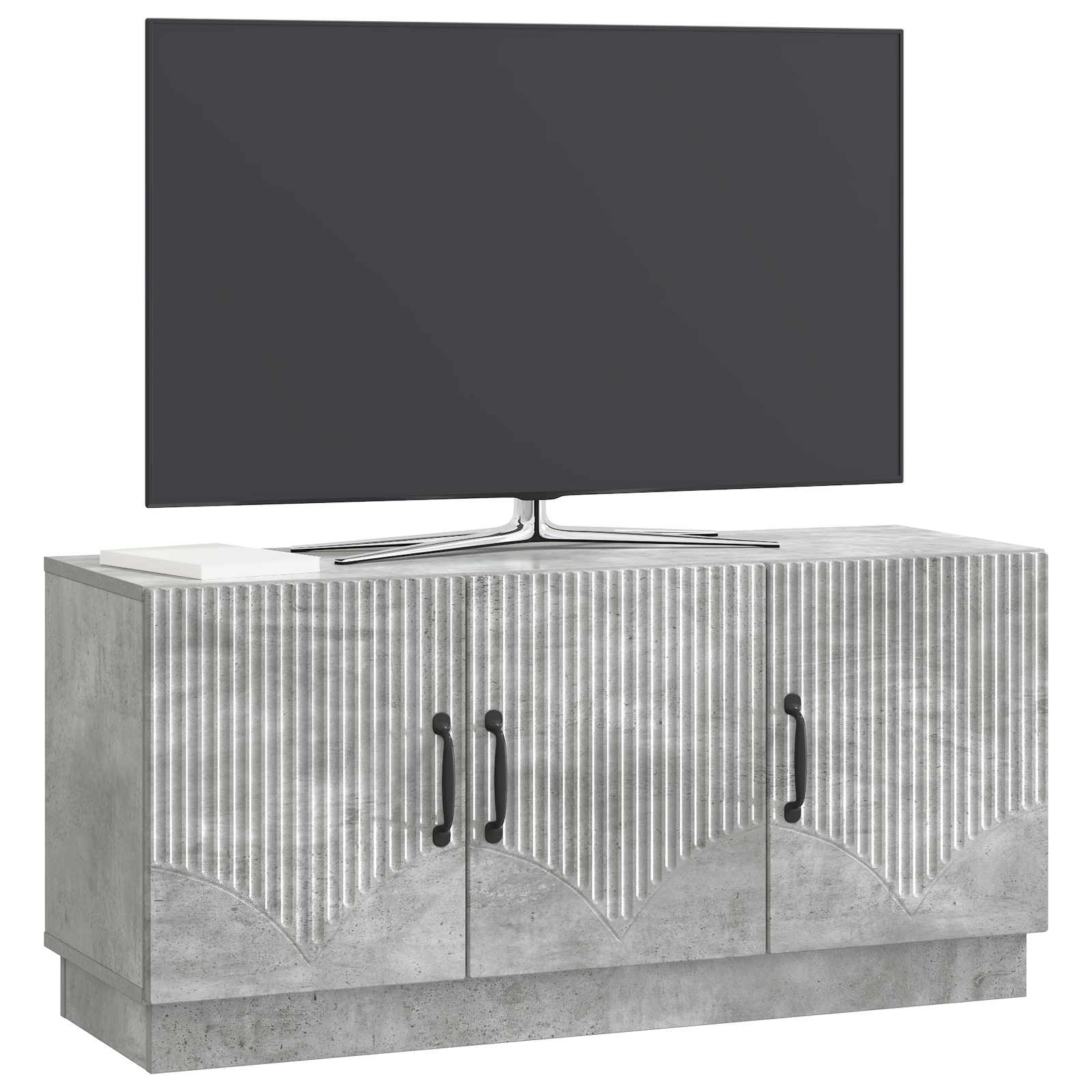 TV-Schränk Betongrau 99 x 34,5 x 47 cm Holzwerkstoff