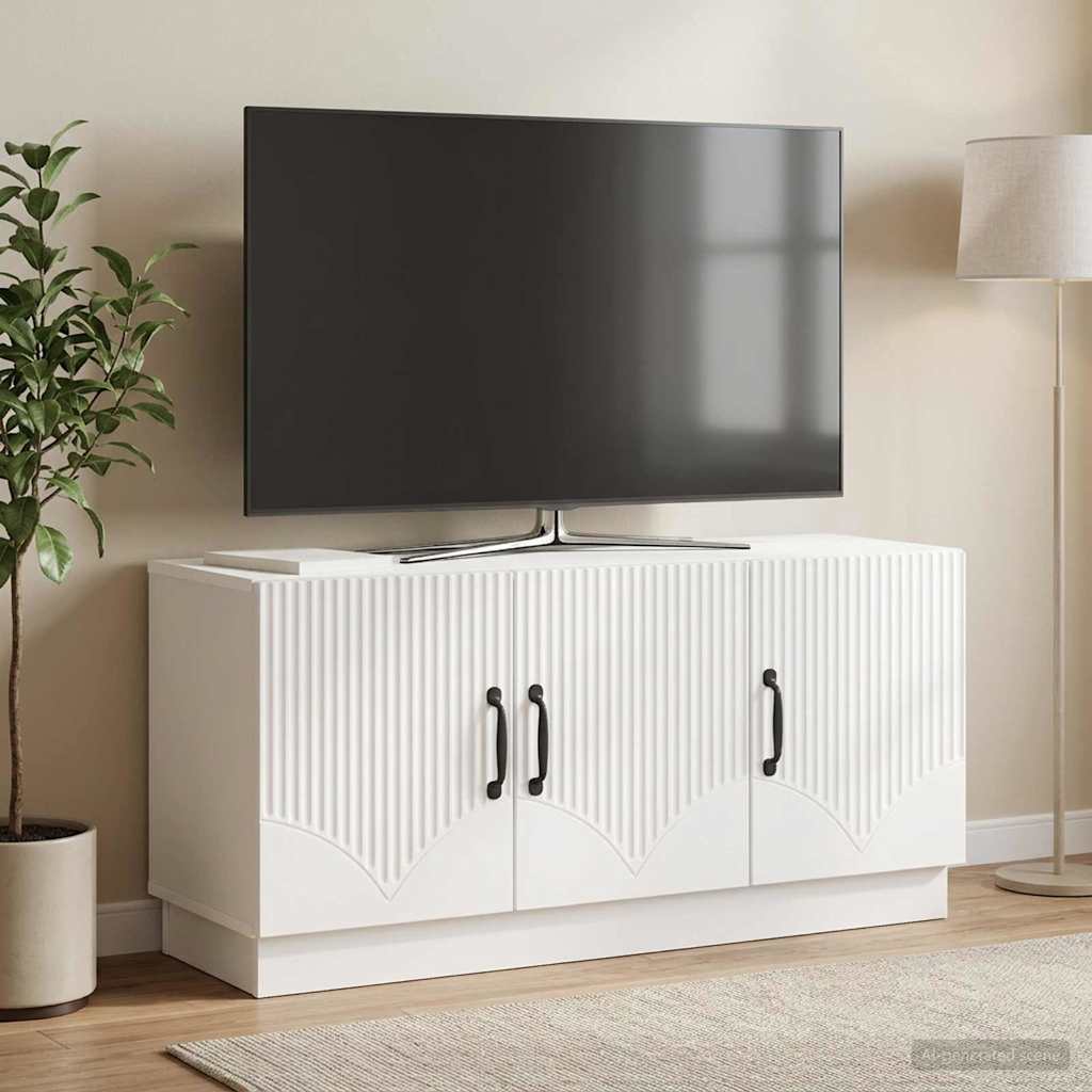 TV-Schränk Hochglanz Weiß 99 x 34,5 x 47 cm Holzwerkstoff