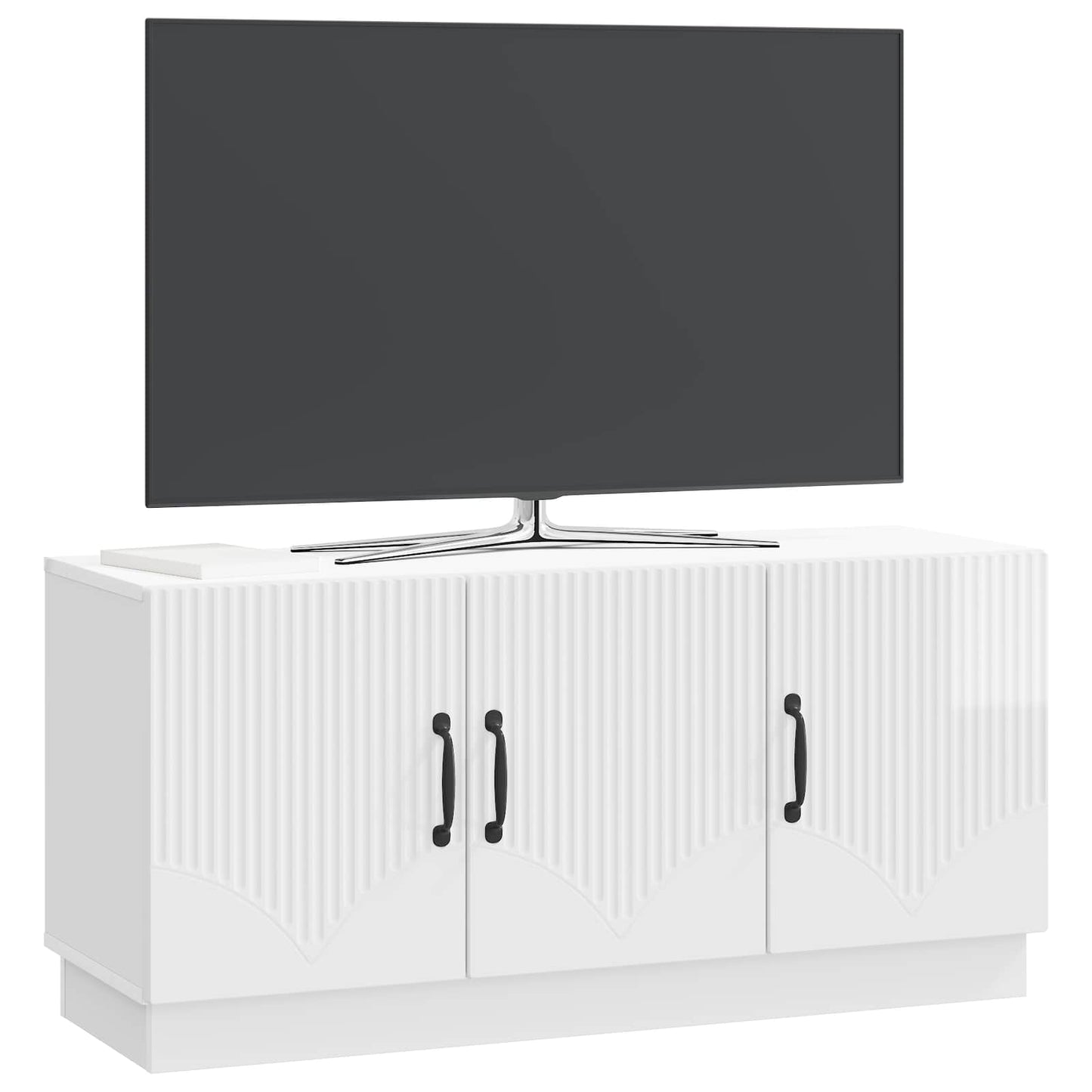 TV-Schränk Hochglanz Weiß 99 x 34,5 x 47 cm Holzwerkstoff
