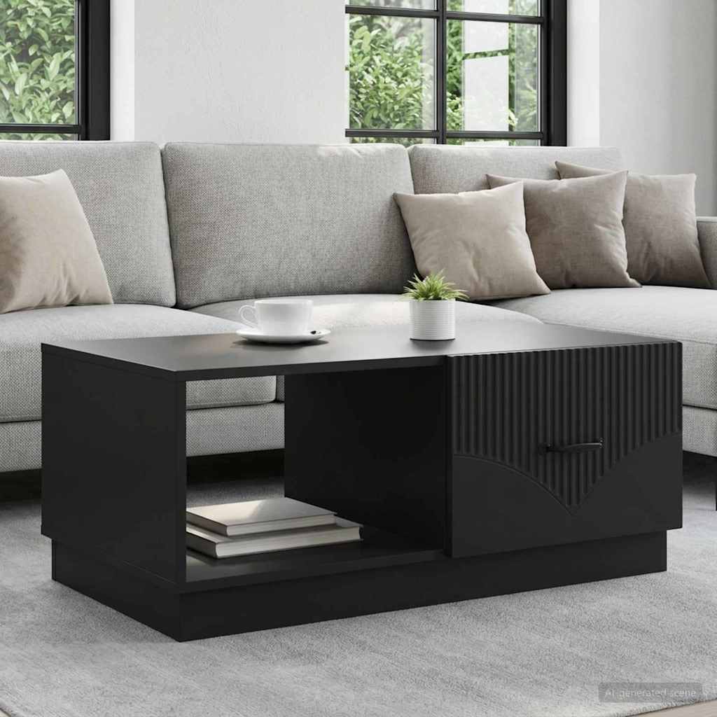 Couchtisch Schwarz 90 x 50 x 37 cm Holzwerkstoff