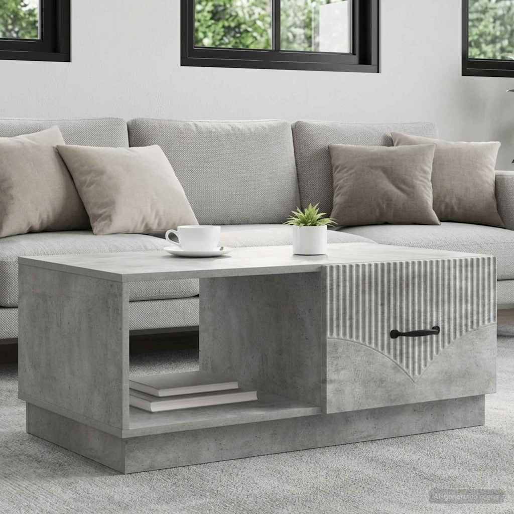 Couchtisch Betongrau 90 x 50 x 37 cm Holzwerkstoff