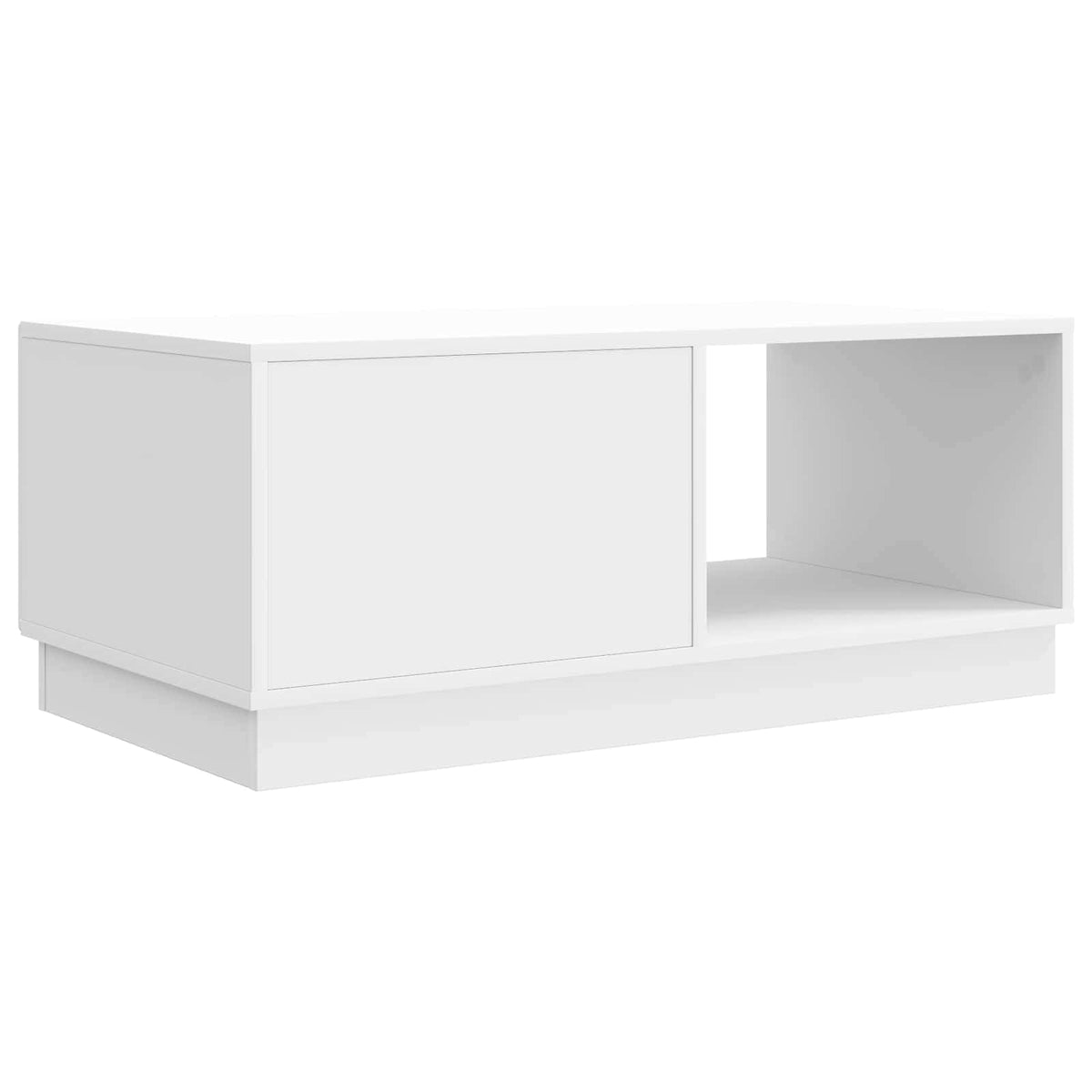 Couchtisch Hochglanz Weiß 90 x 50 x 37 cm Holzwerkstoff