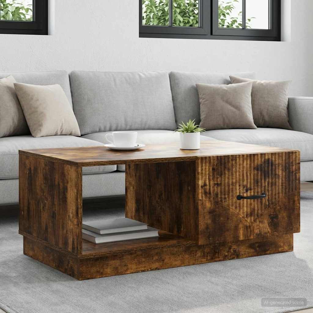 Couchtisch Räuchereiche 90 x 50 x 37 cm Holzwerkstoff