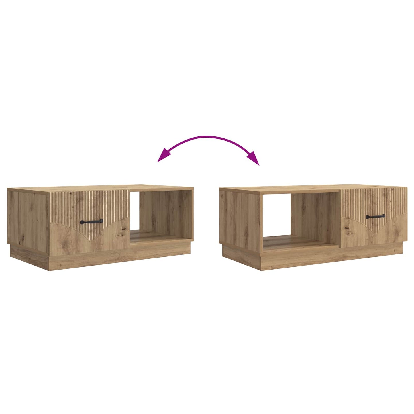 Couchtisch Artisan-Eiche 90 x 50 x 37 cm Holzwerkstoff