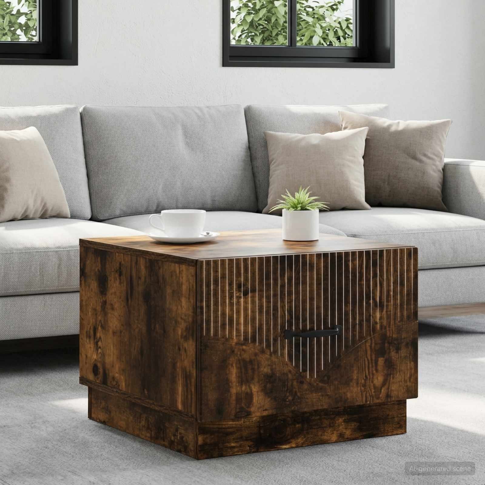 Couchtisch Räuchereiche 49 x 50 x 37 cm Holzwerkstoff