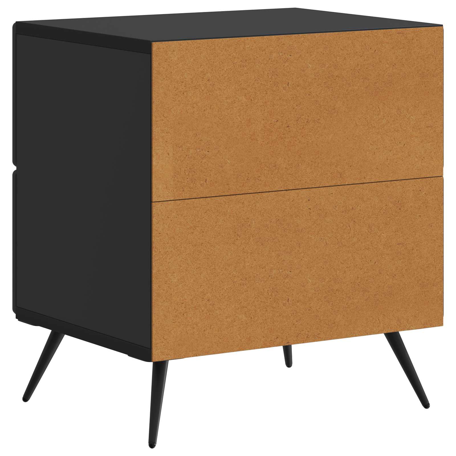 Nachttisch Schwarz 43 x 34,5 x 47,5 cm Holzwerkstoff