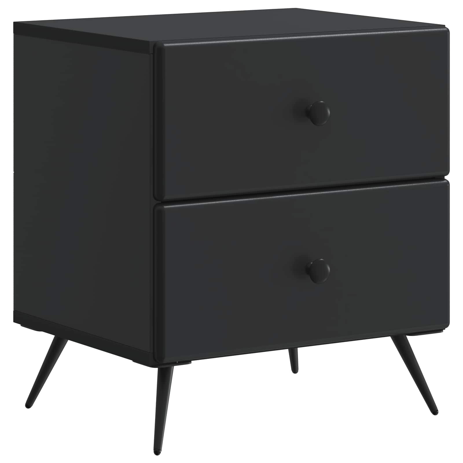 Nachttisch 2 Stk. Schwarz 43 x 34,5 x 47,5 cm Holzwerkstoff