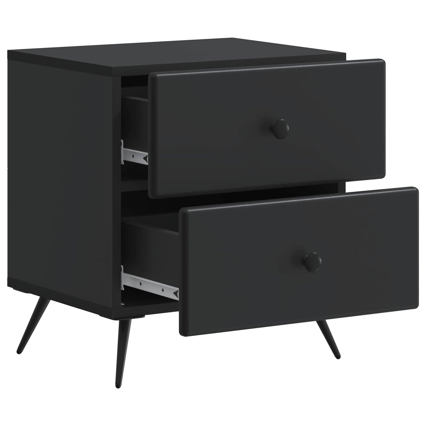 Nachttisch 2 Stk. Schwarz 43 x 34,5 x 47,5 cm Holzwerkstoff