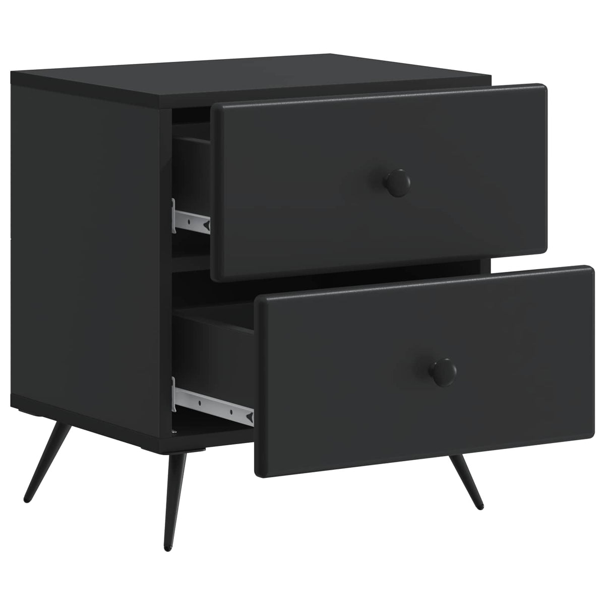 Nachttisch 2 Stk. Schwarz 43 x 34,5 x 47,5 cm Holzwerkstoff