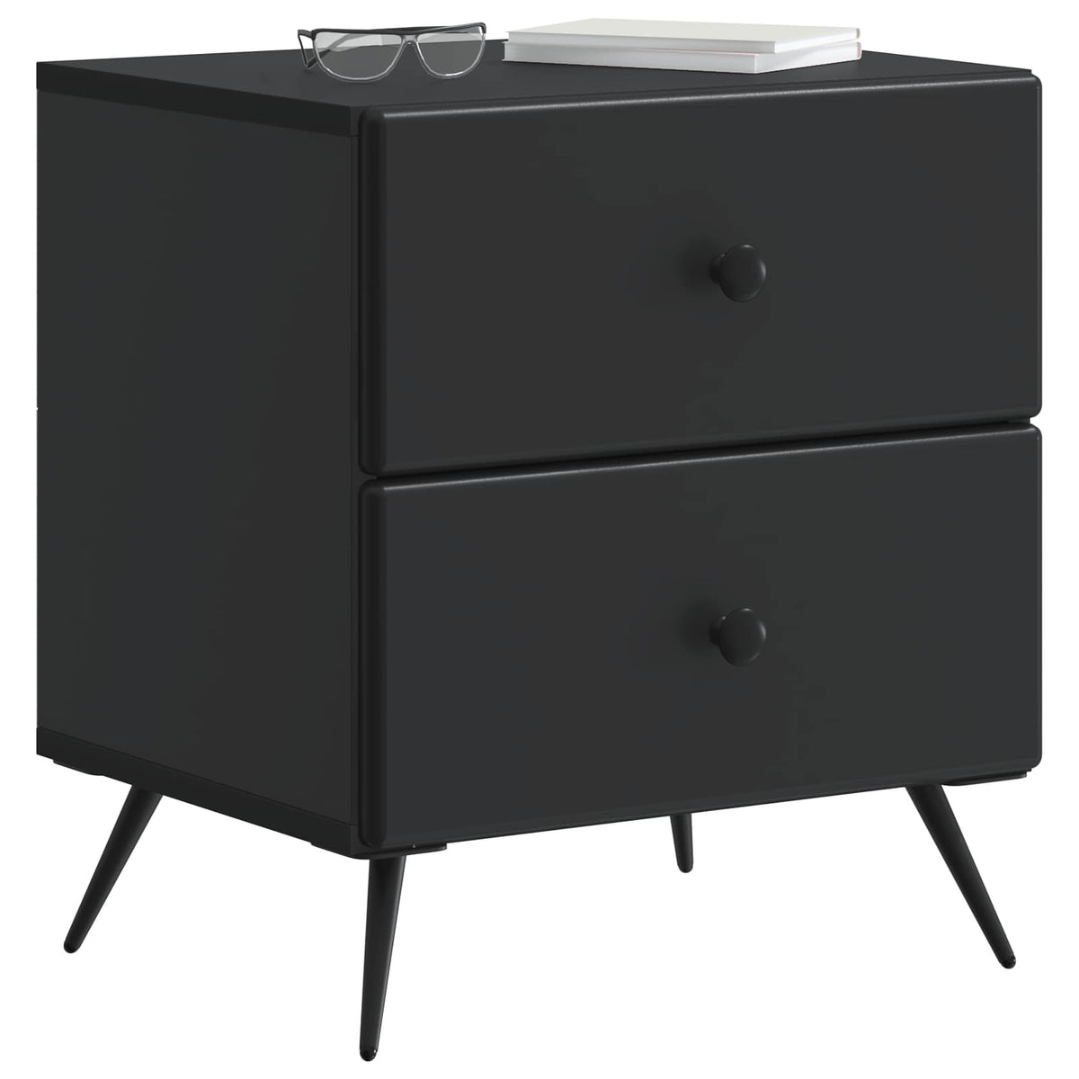 Nachttisch 2 Stk. Schwarz 43 x 34,5 x 47,5 cm Holzwerkstoff