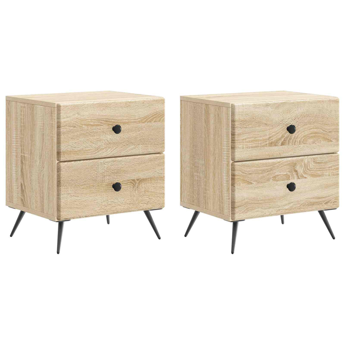 Nachttisch 2 Stk. Sonoma-Eiche 43 x 34,5 x 47,5 cm