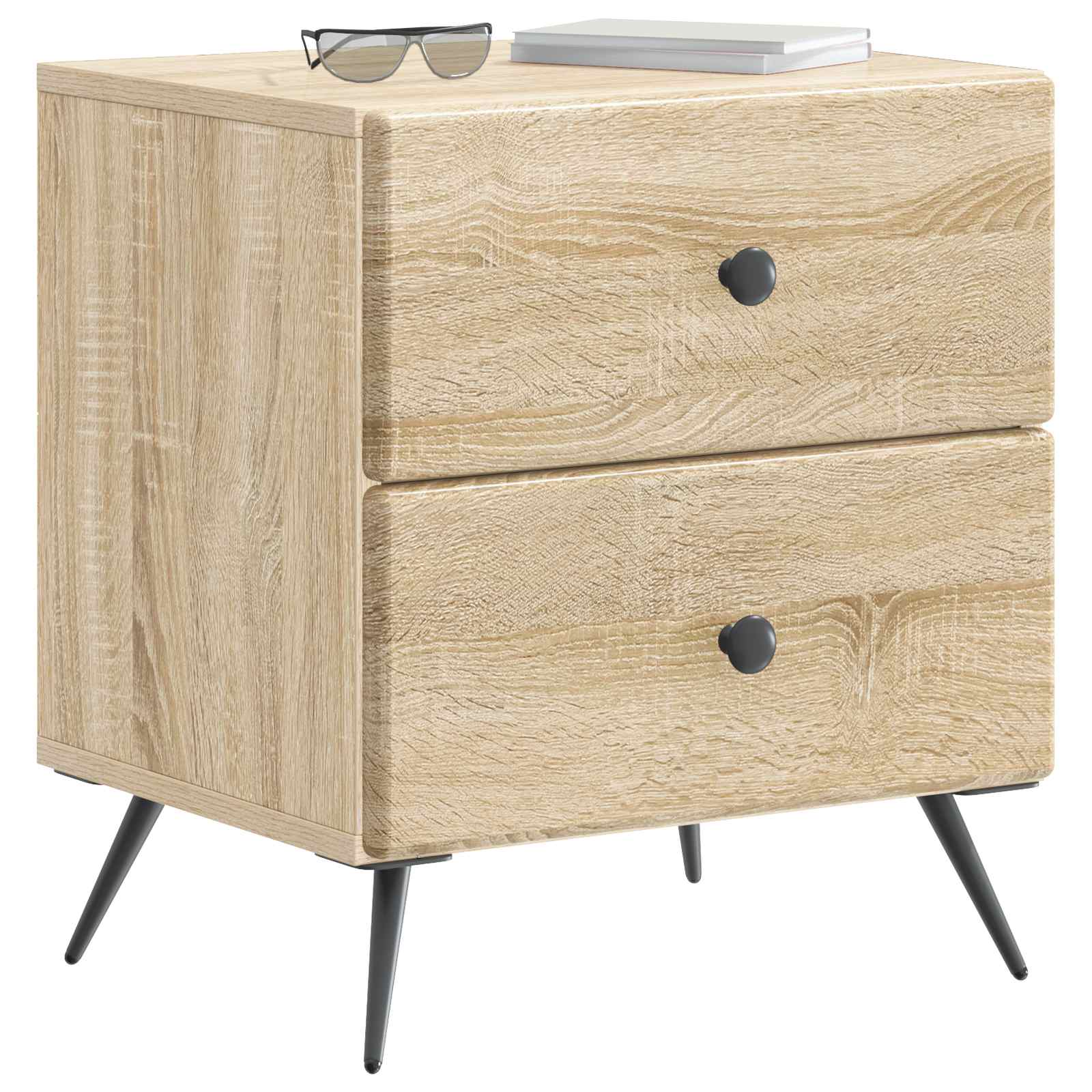 Nachttisch 2 Stk. Sonoma-Eiche 43 x 34,5 x 47,5 cm