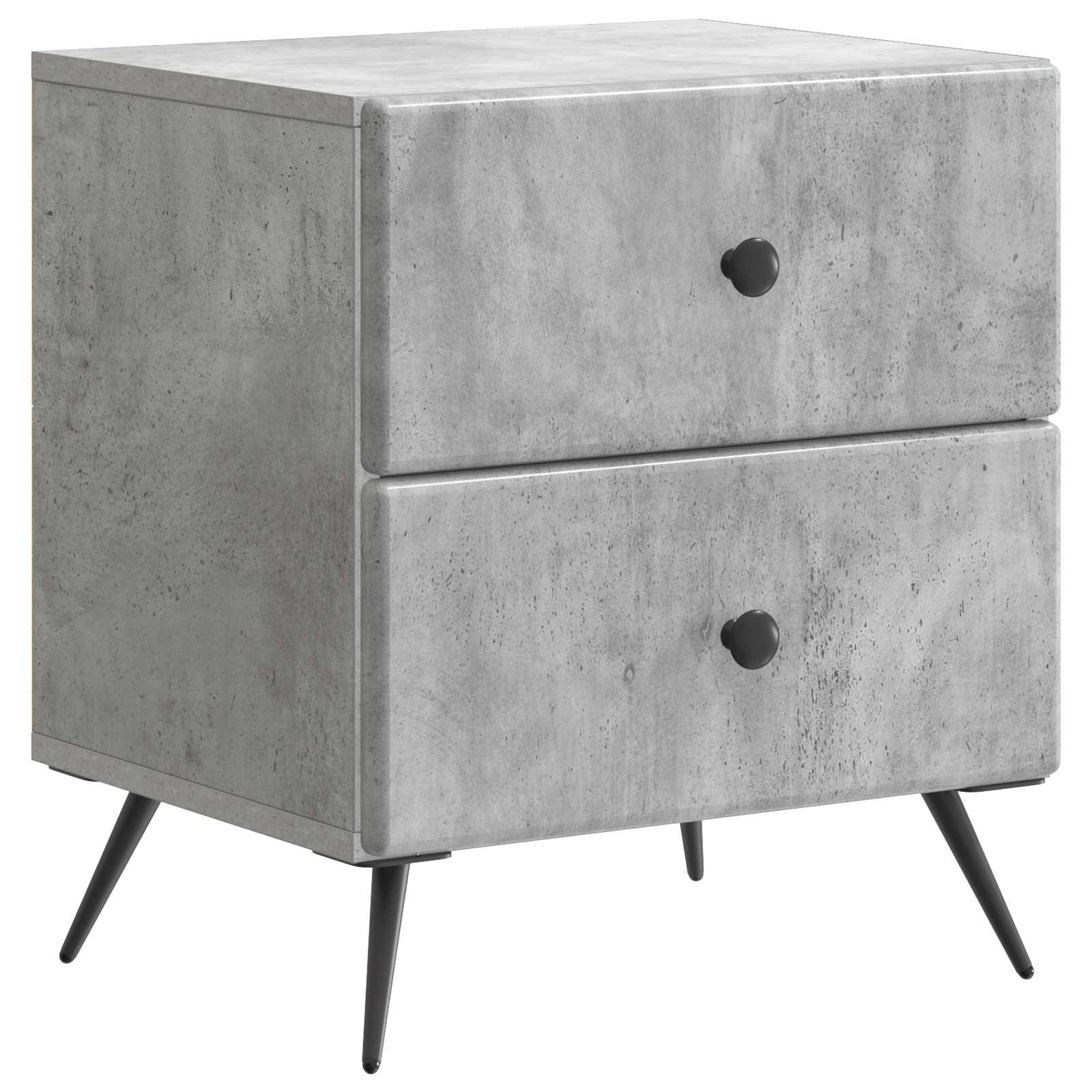 Nachttisch Betongrau 43 x 34,5 x 47,5 cm Holzwerkstoff