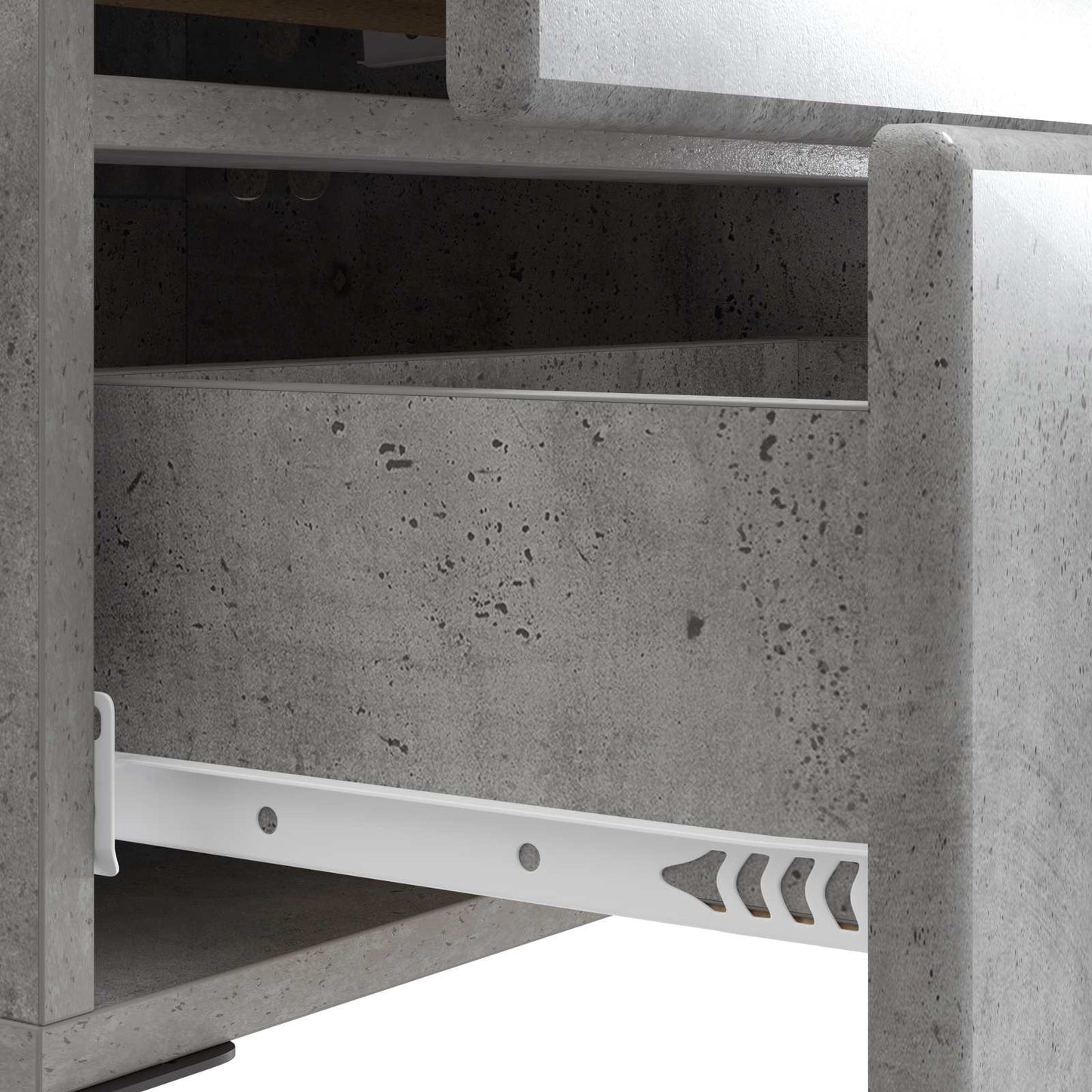 Nachttisch 2 Stk. Betongrau 43 x 34,5 x 47,5 cm Holzwerkstoff