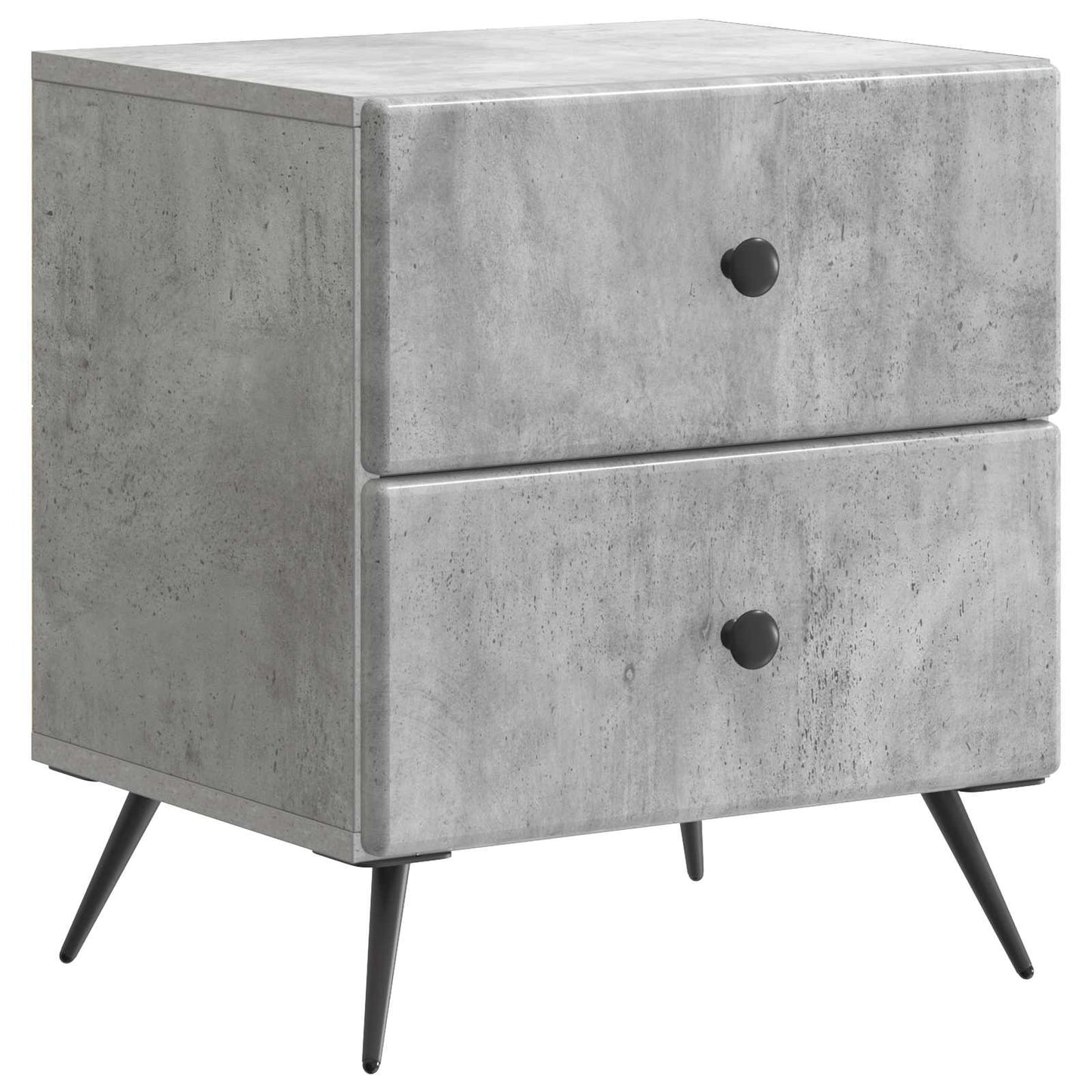 Nachttisch 2 Stk. Betongrau 43 x 34,5 x 47,5 cm Holzwerkstoff