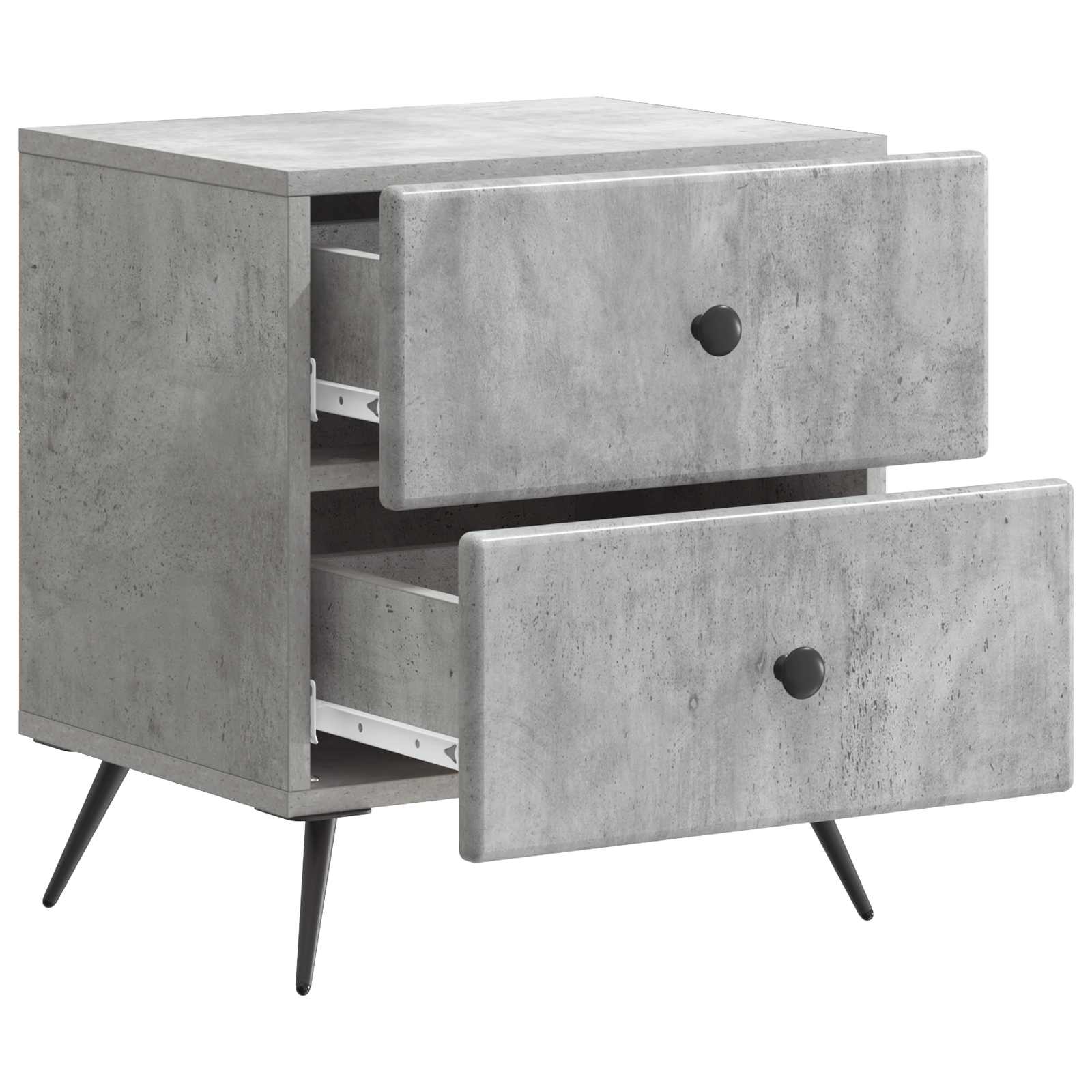 Nachttisch 2 Stk. Betongrau 43 x 34,5 x 47,5 cm Holzwerkstoff