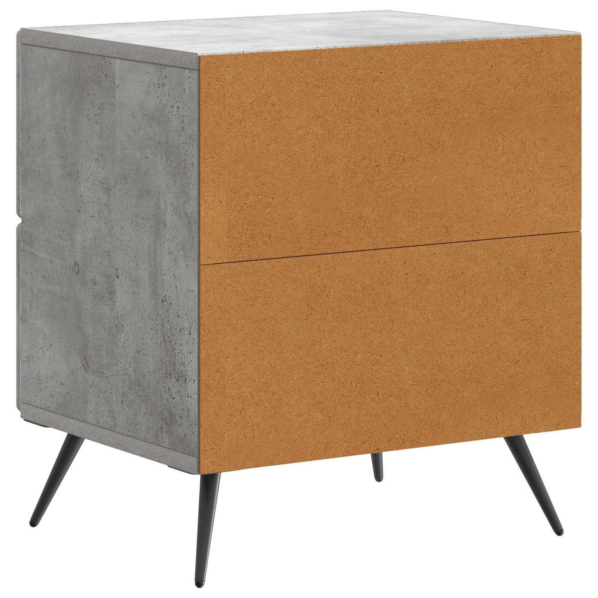 Nachttisch 2 Stk. Betongrau 43 x 34,5 x 47,5 cm Holzwerkstoff