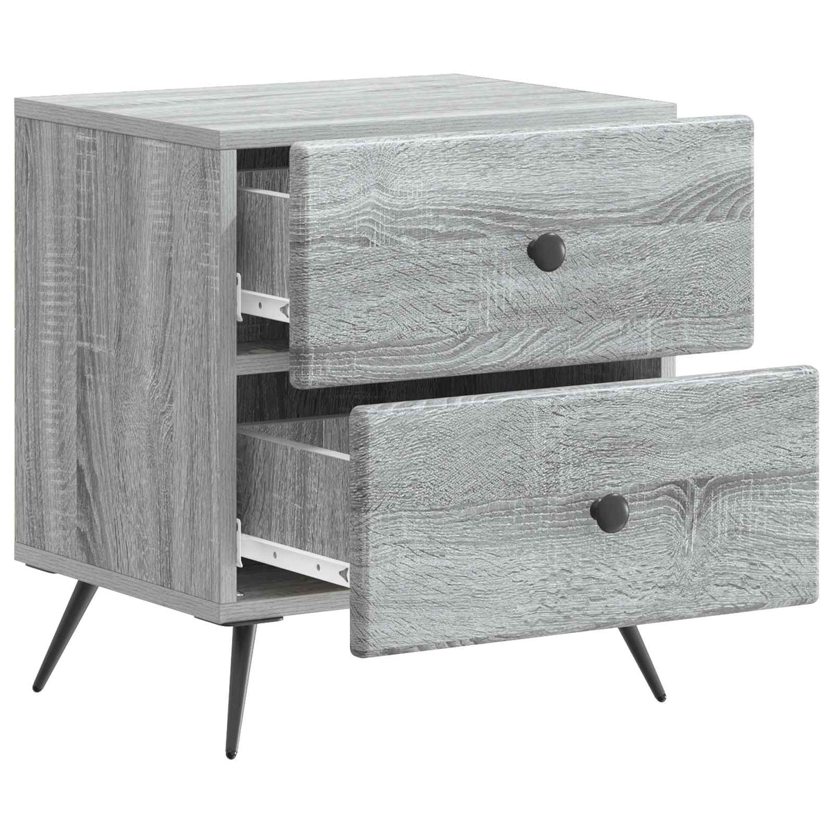 Nachttisch 2 Stk. Sonoma-Grau 43 x 34,5 x 47,5 cm Holzwerkstoff