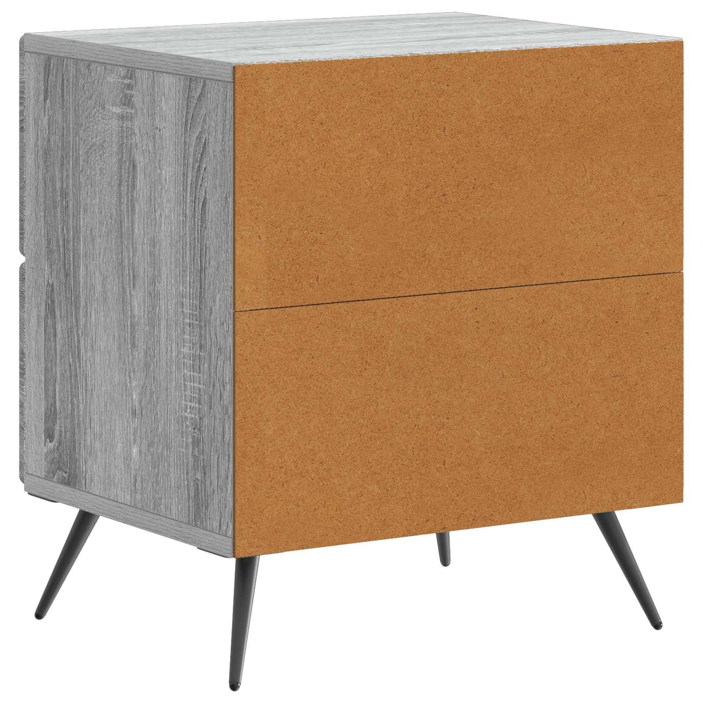 Nachttisch 2 Stk. Sonoma-Grau 43 x 34,5 x 47,5 cm Holzwerkstoff