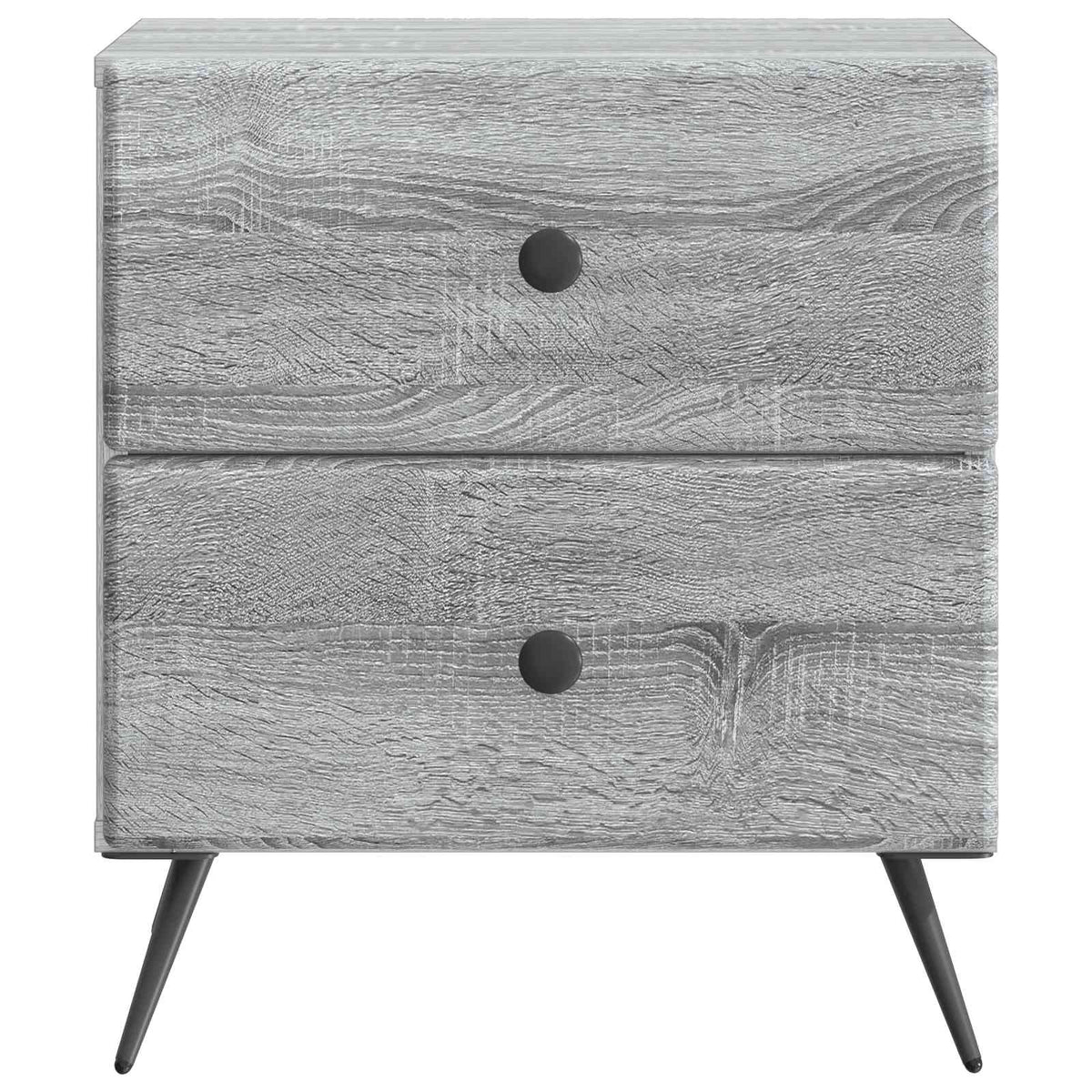 Nachttisch 2 Stk. Sonoma-Grau 43 x 34,5 x 47,5 cm Holzwerkstoff