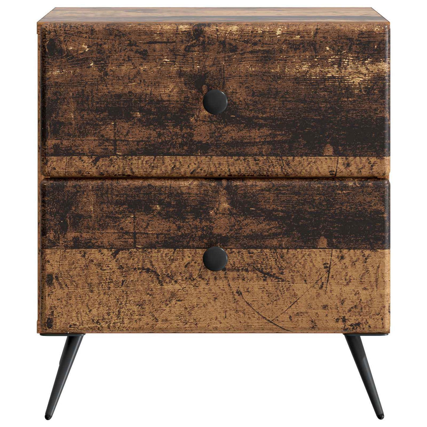 Nachttisch 2 Stk. Altholz 43 x 34,5 x 47,5 cm Holzwerkstoff